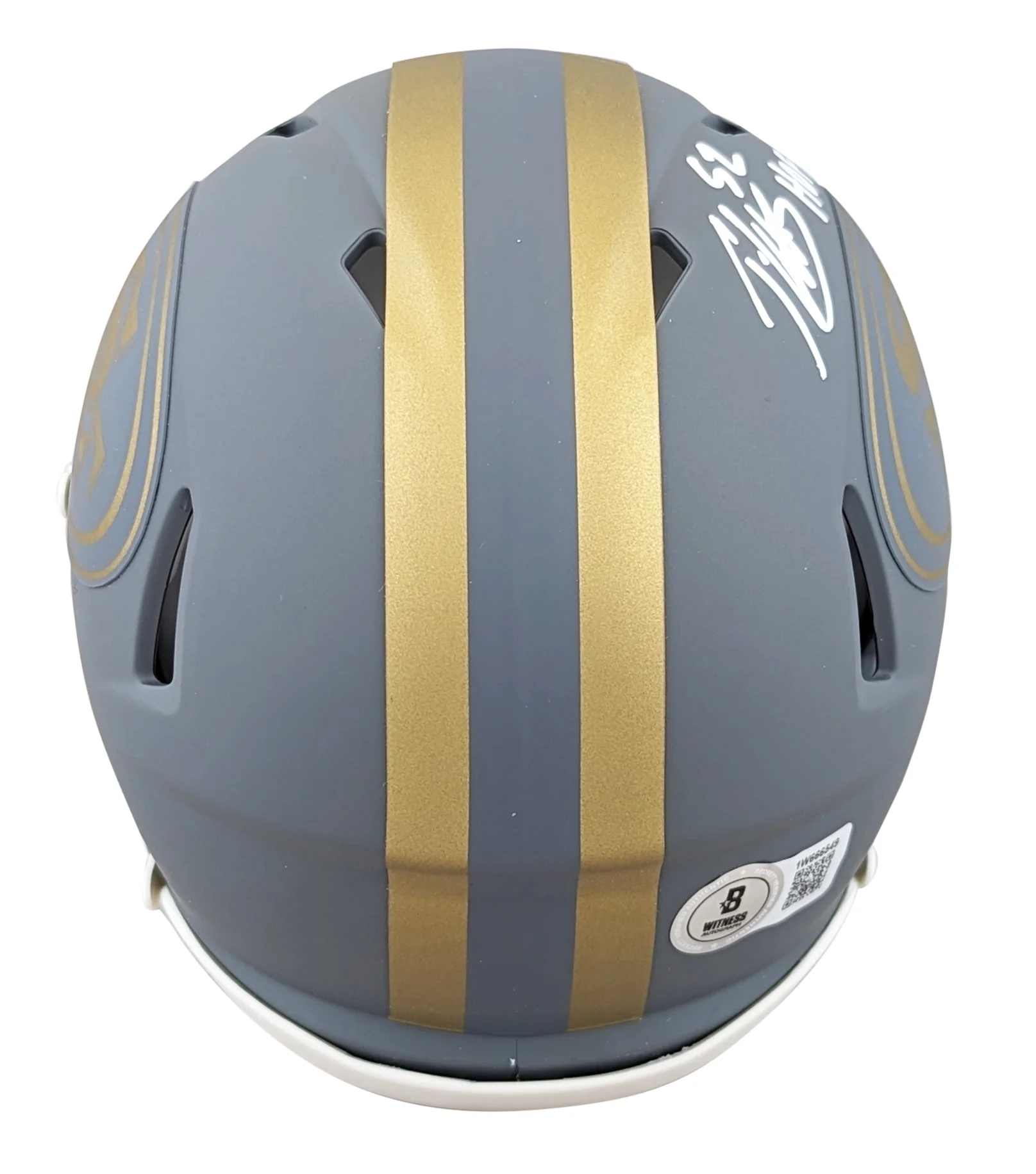 49ers Patrick Willis "HOF 24" Signed Slate Speed Mini Helmet W/ Case BAS Witness - Image 4
