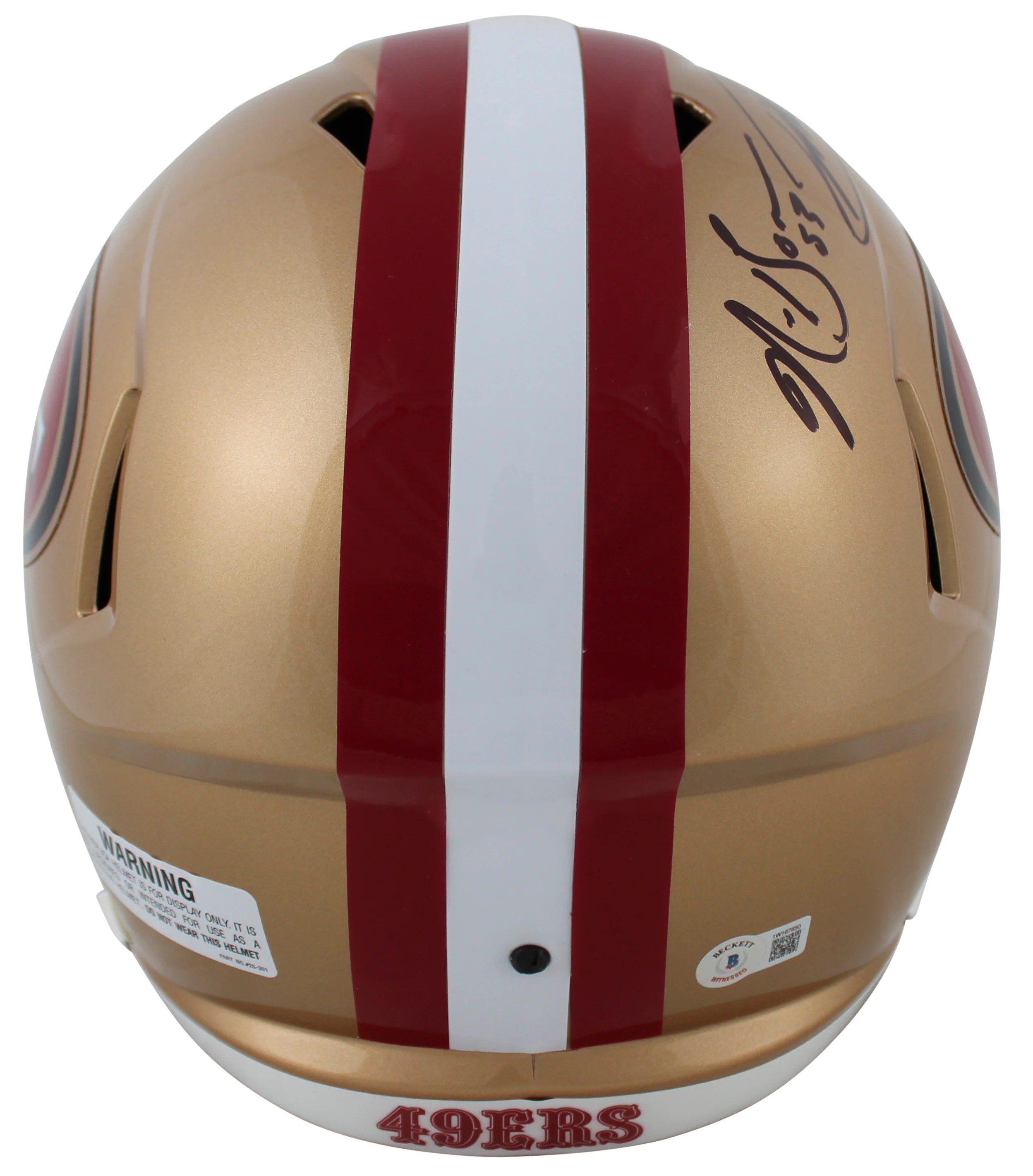 49ers Patrick Willis & Navorro Bowman Signed Full Size Speed Rep Helmet BAS W 2 - Image 3