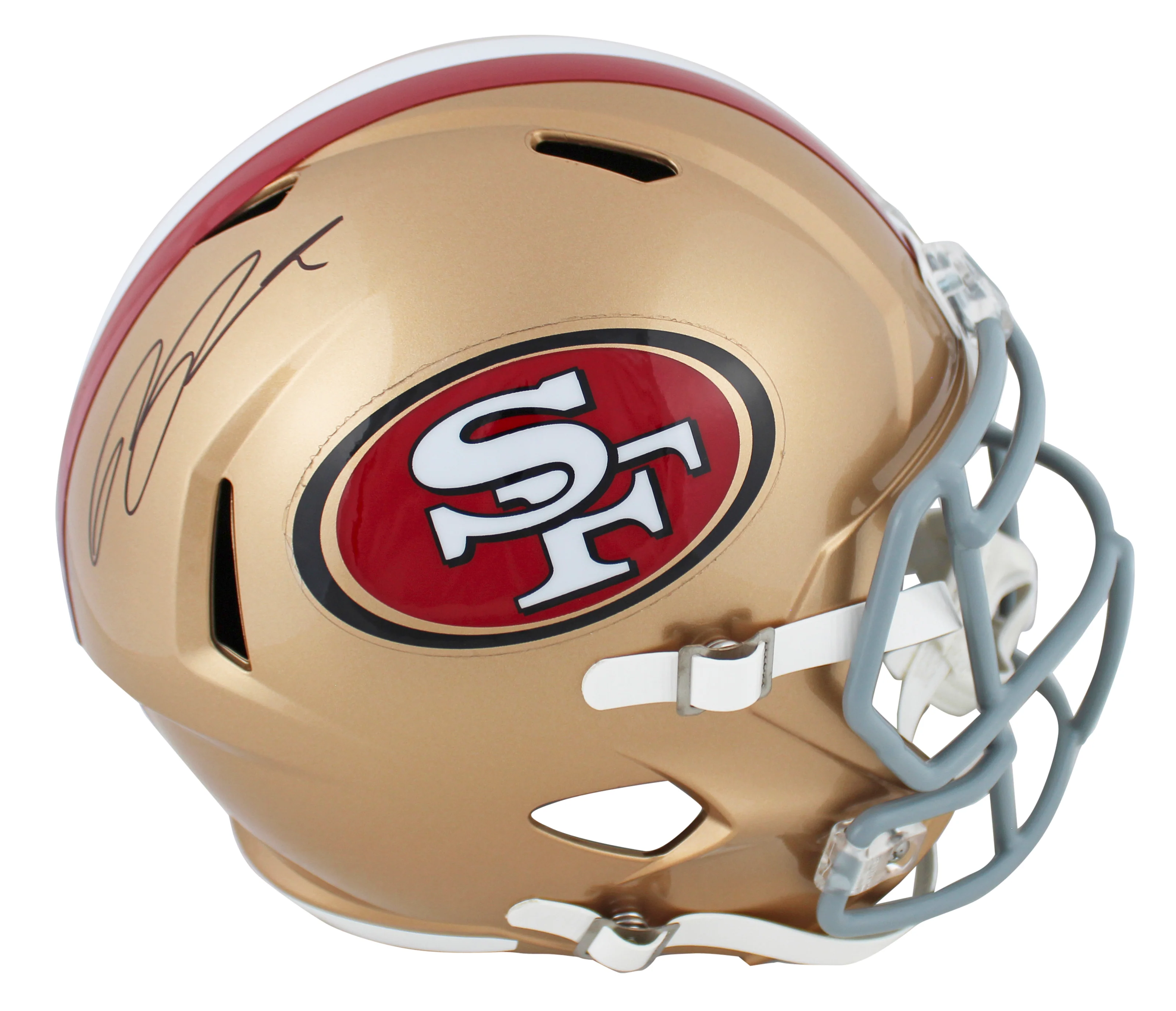49ers Ricky Pearsall Authentic Signed Full Size Speed Rep Helmet BAS Witnessed - Image 2