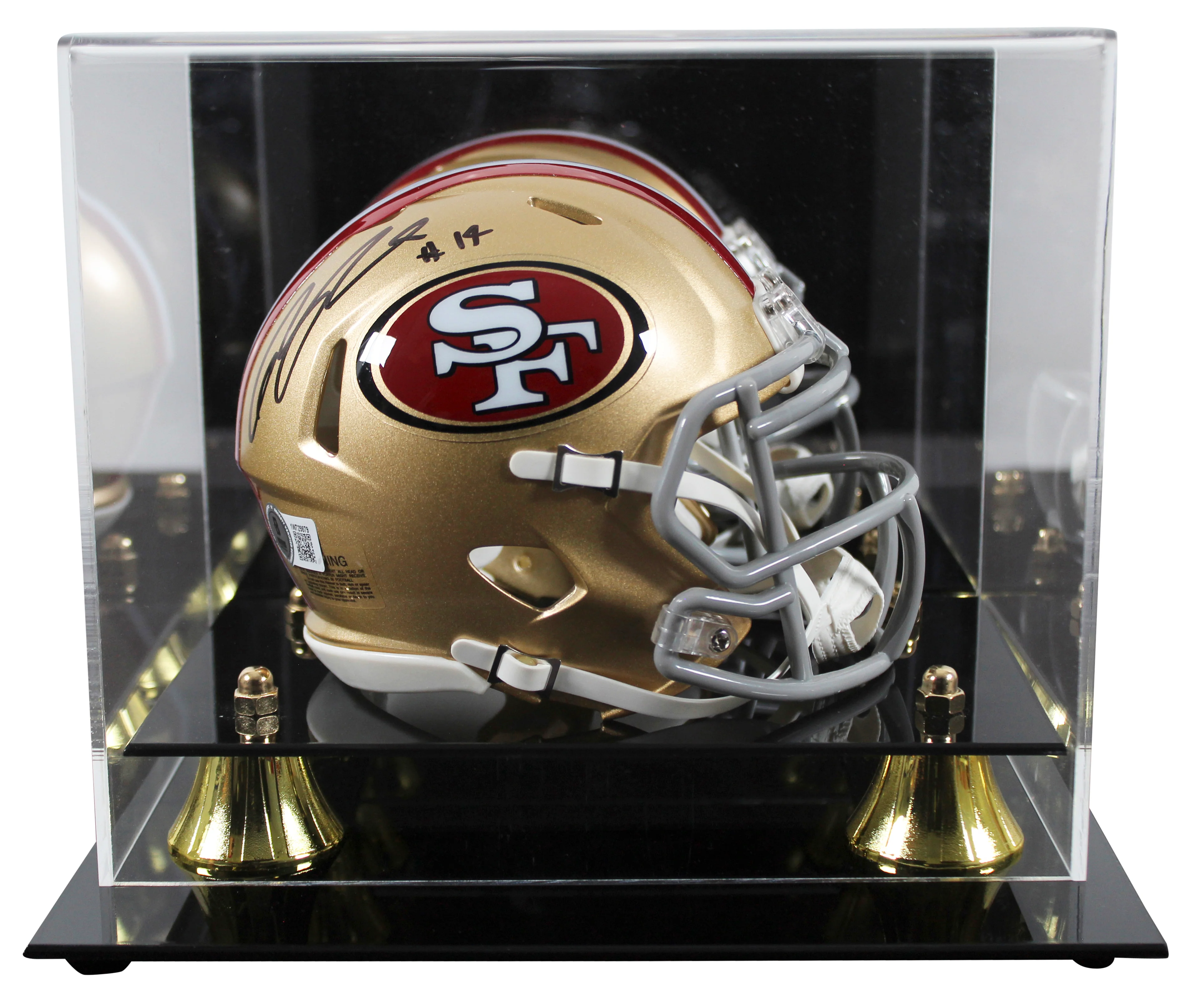 49ers Ricky Pearsall Authentic Signed Speed Mini Helmet W/ Case BAS Witnessed - Image 2