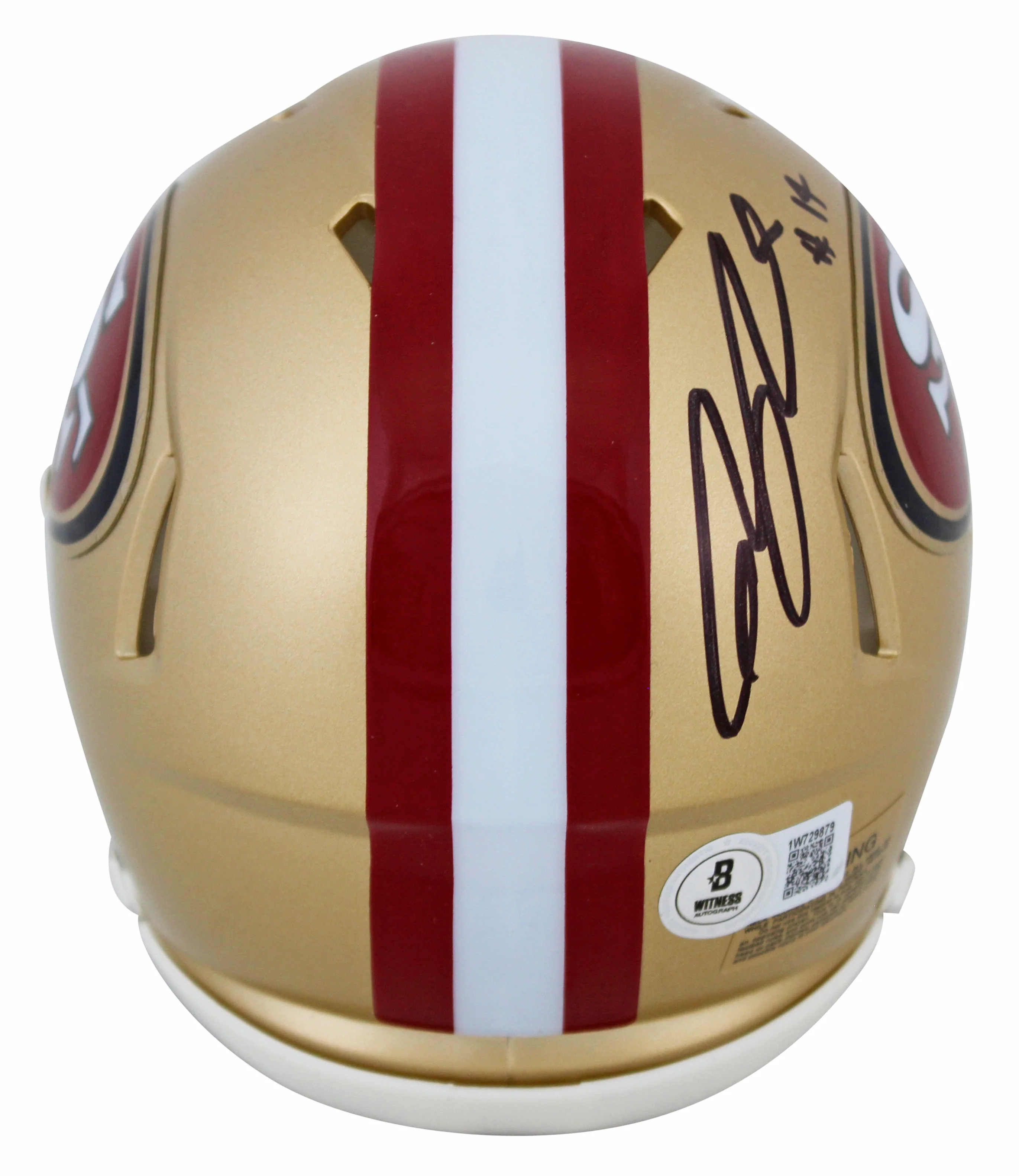 49ers Ricky Pearsall Authentic Signed Speed Mini Helmet W/ Case BAS Witnessed - Image 4