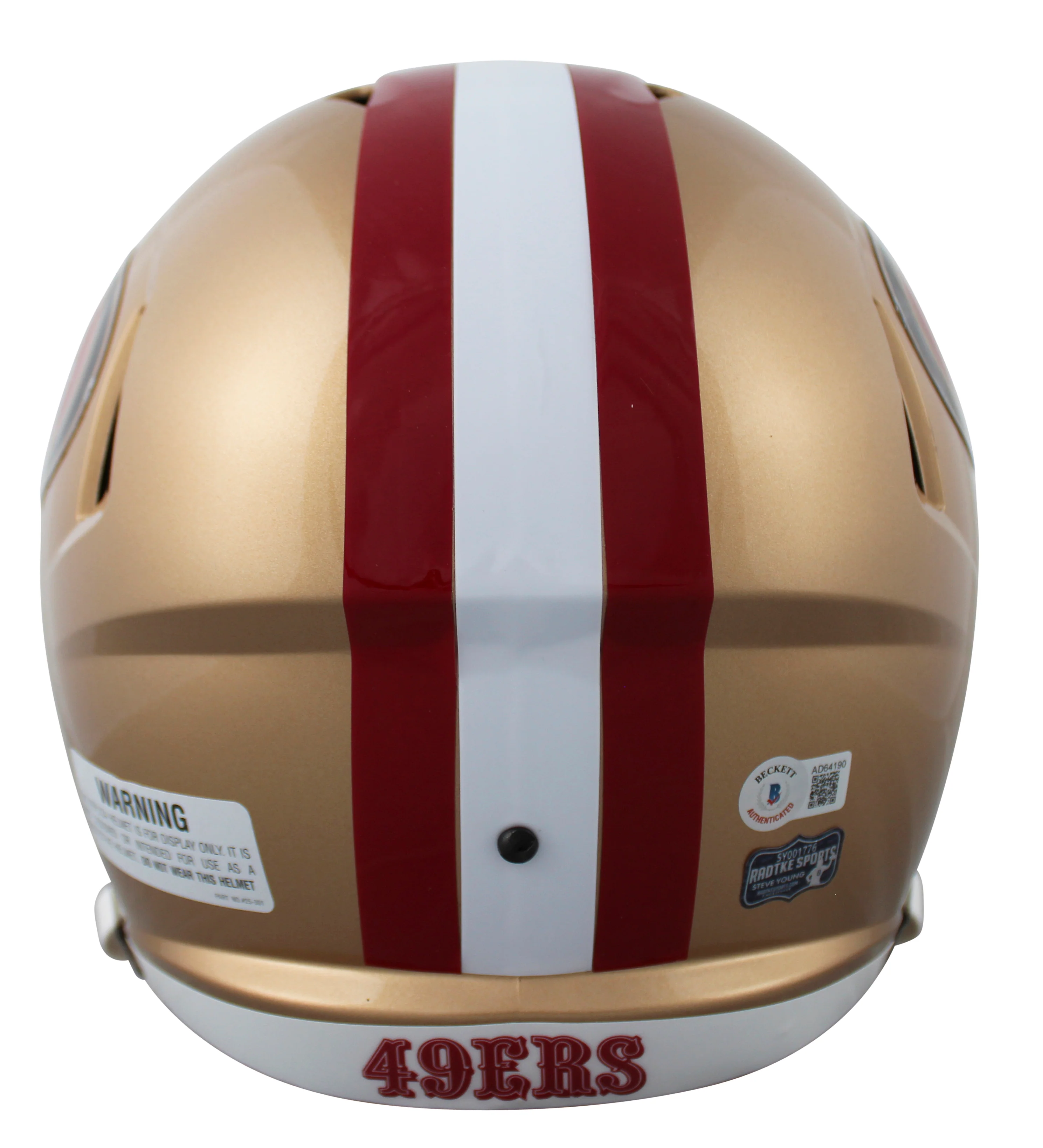 49ers Steve Young Authentic Signed Full Size Speed Rep Helmet Autographed BAS - Image 3