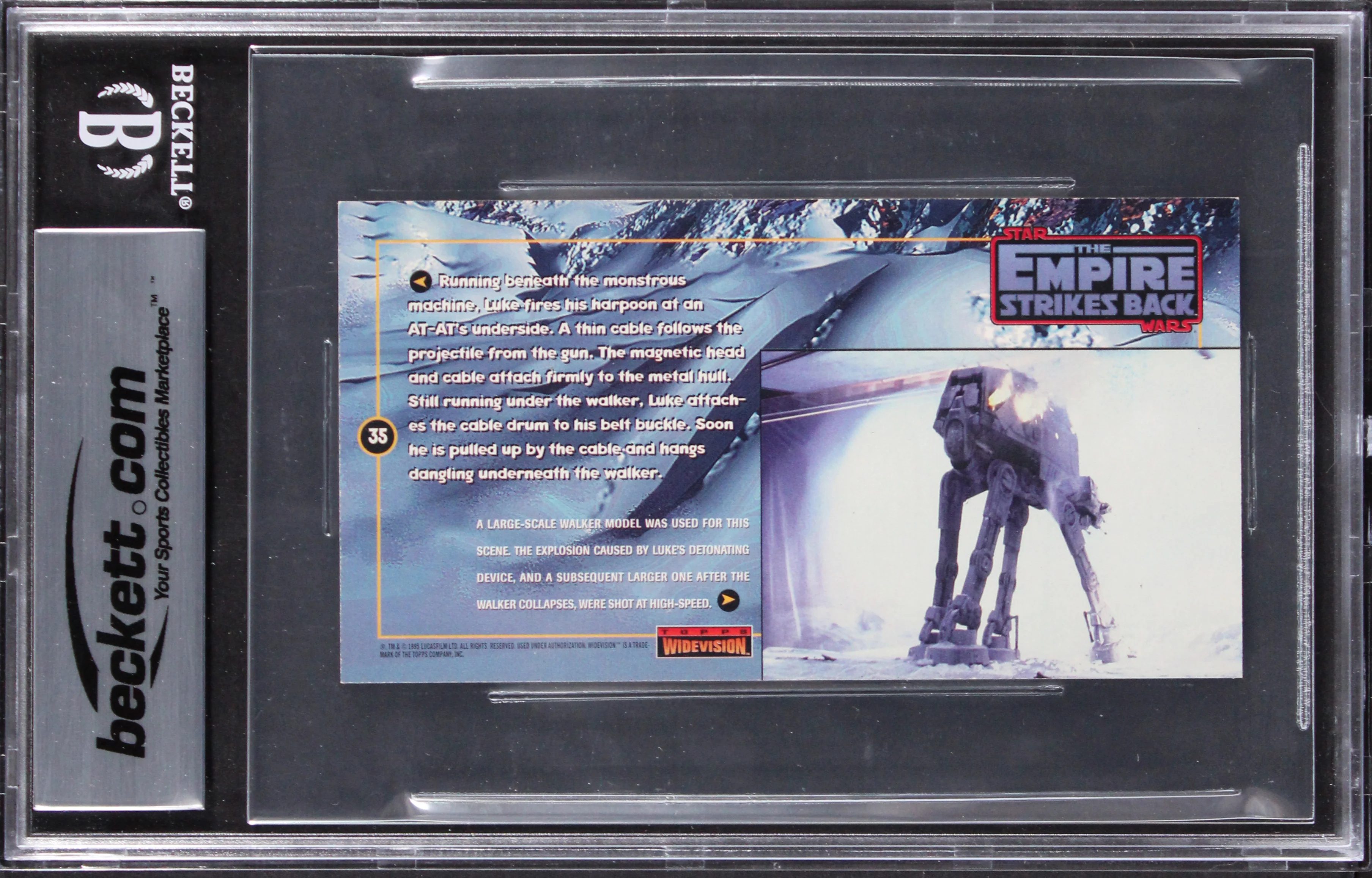 (5) Tippett +4 Signed 1995 Star Wars ESB Widevision #35 Card Auto 10! BAS Slab - Image 3