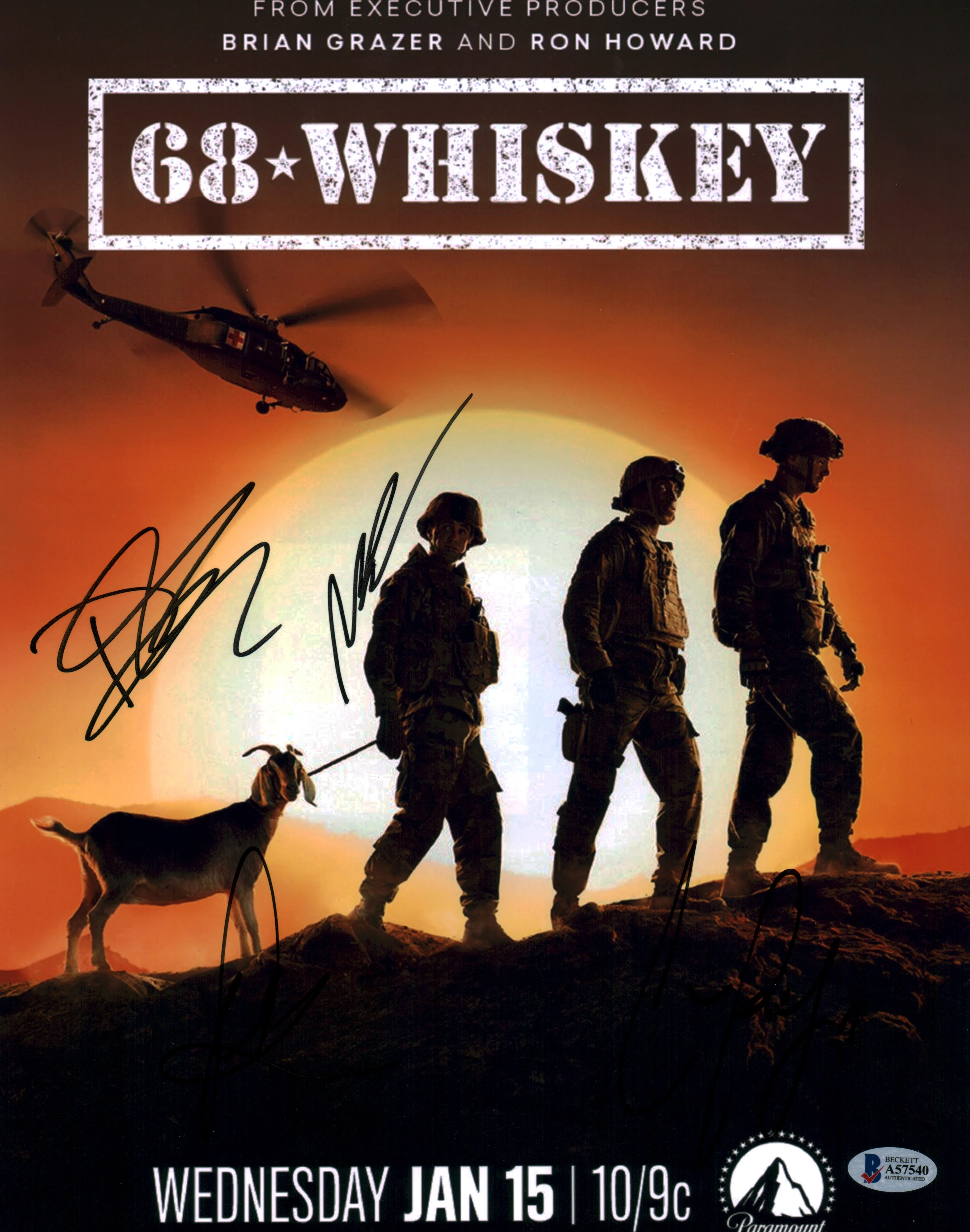68 Whiskey (4) Coombe, Theler, Rodio & Tardy Signed 11x14 Photo BAS #A57539