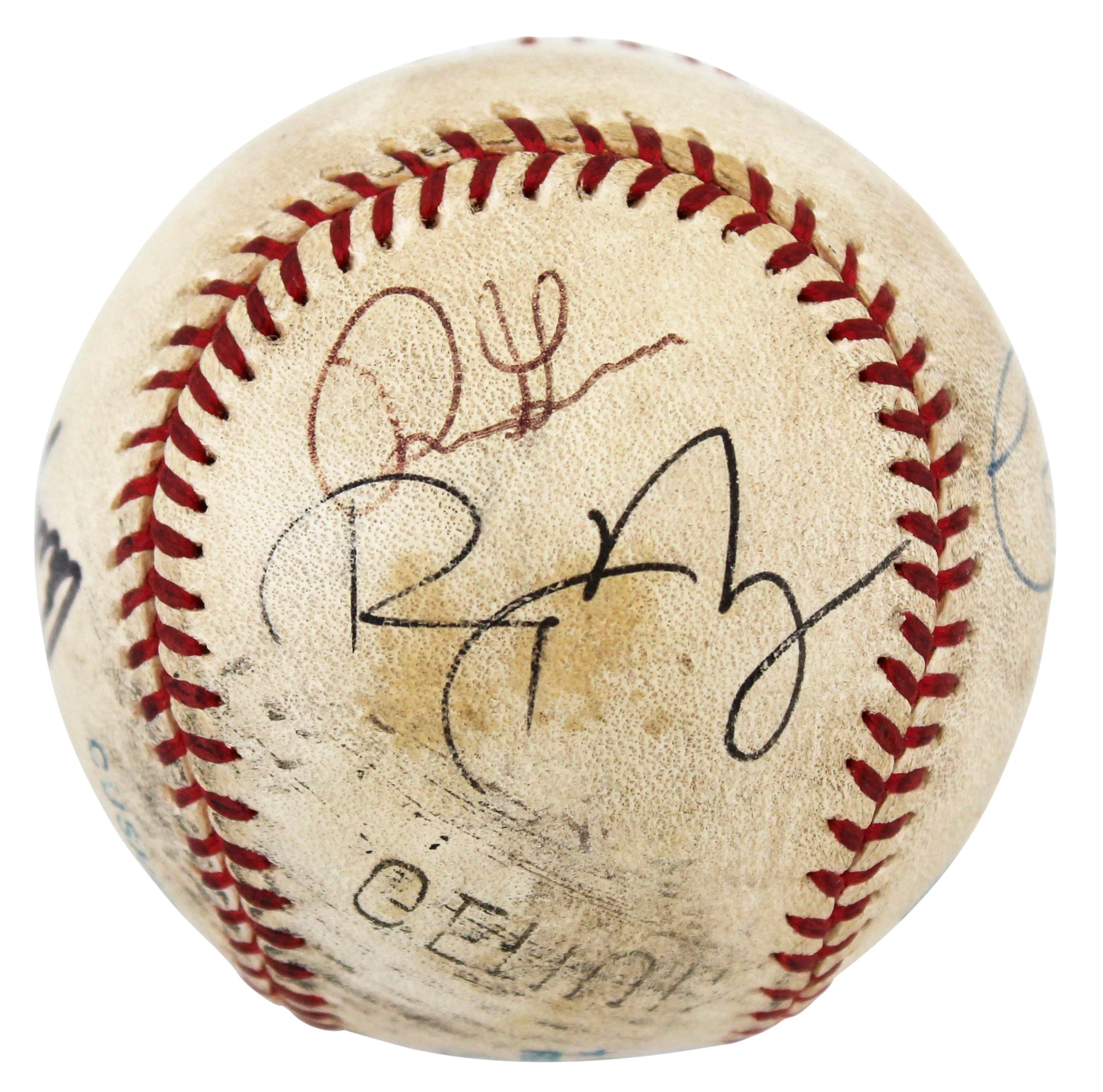(7) Delgado, Gant, Fielder, Arias, Bush +2 Signed OAL Baseball BAS #AB76889 - Image 4