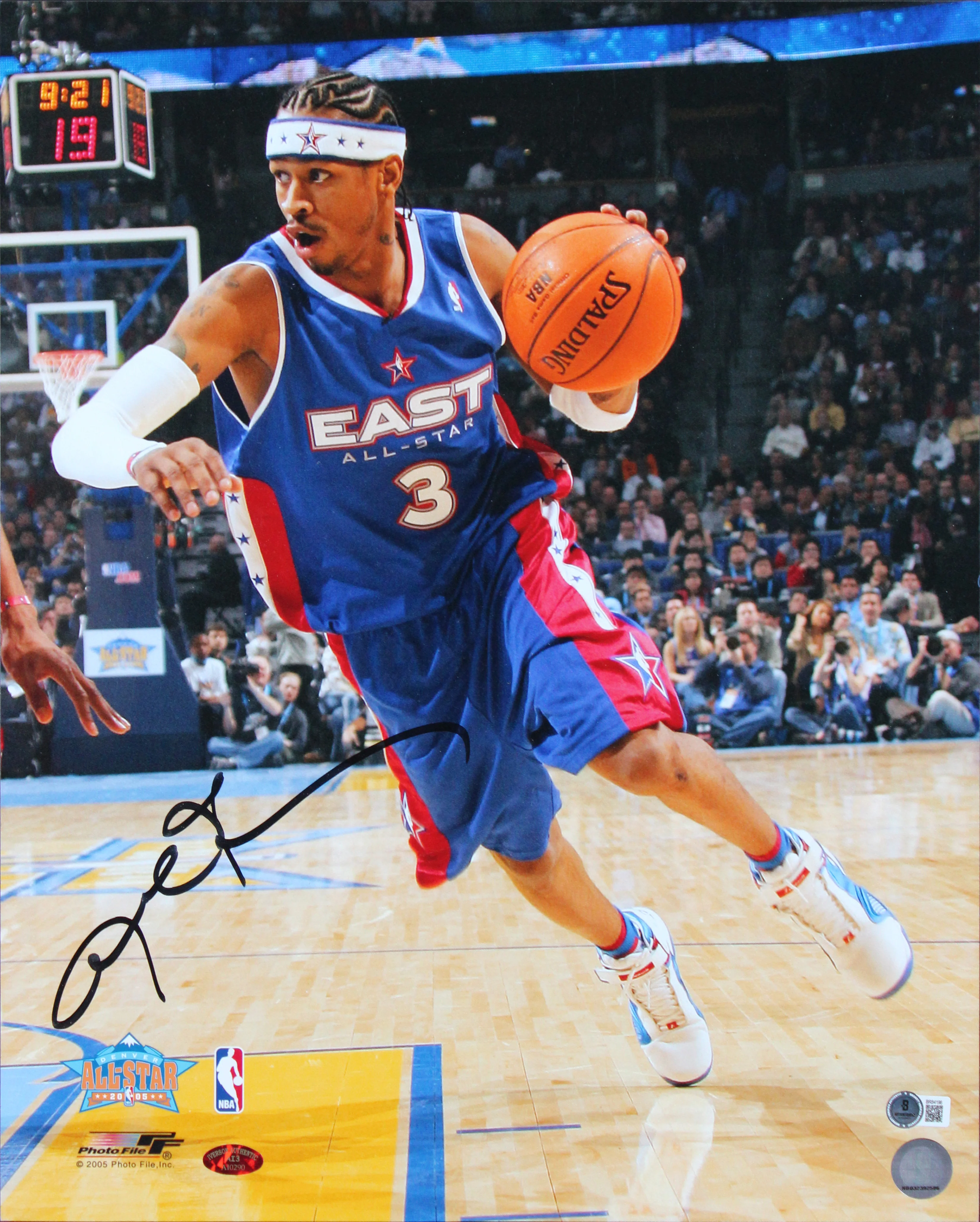 76ers Allen Iverson Authentic Signed 16x20 Framed Photo Autographed BAS #BR84196 - Image 3