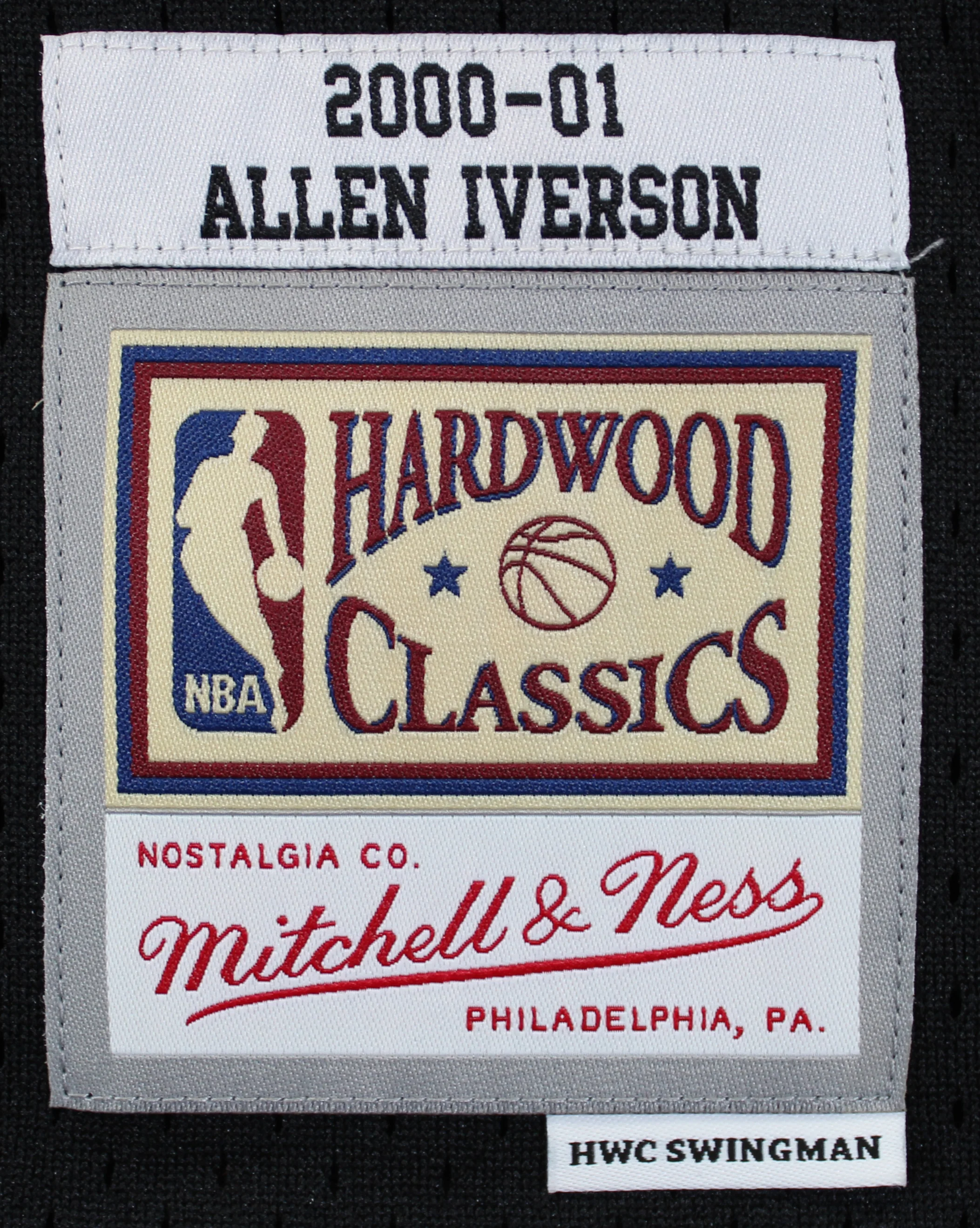 76ers Allen Iverson Authentic Signed Black M&N HWC Swingman Jersey BAS Witnessed - Image 5