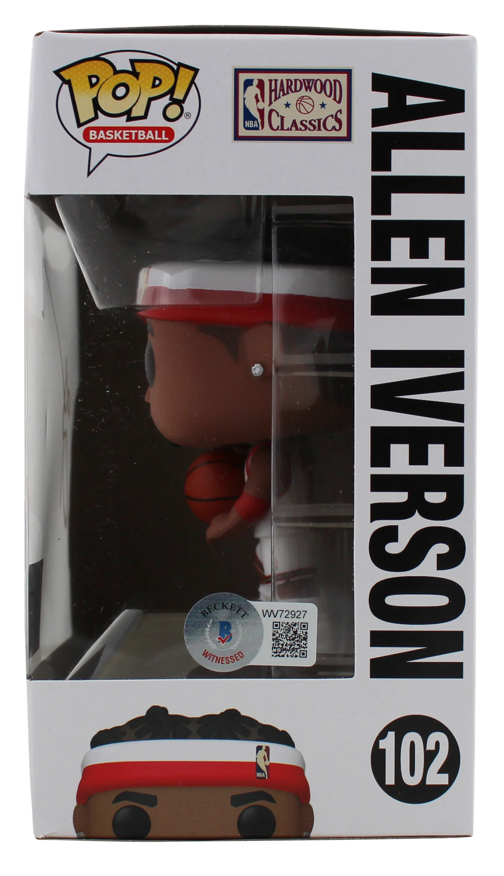 76ers Allen Iverson Authentic Signed HWC #102 Funko Pop Vinyl Figure BAS Witness - Image 5