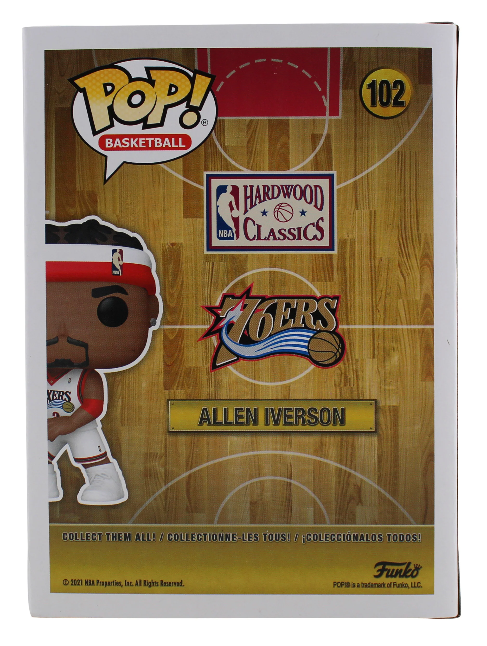 76ers Allen Iverson Authentic Signed HWC #102 Funko Pop Vinyl Figure BAS Witness - Image 7