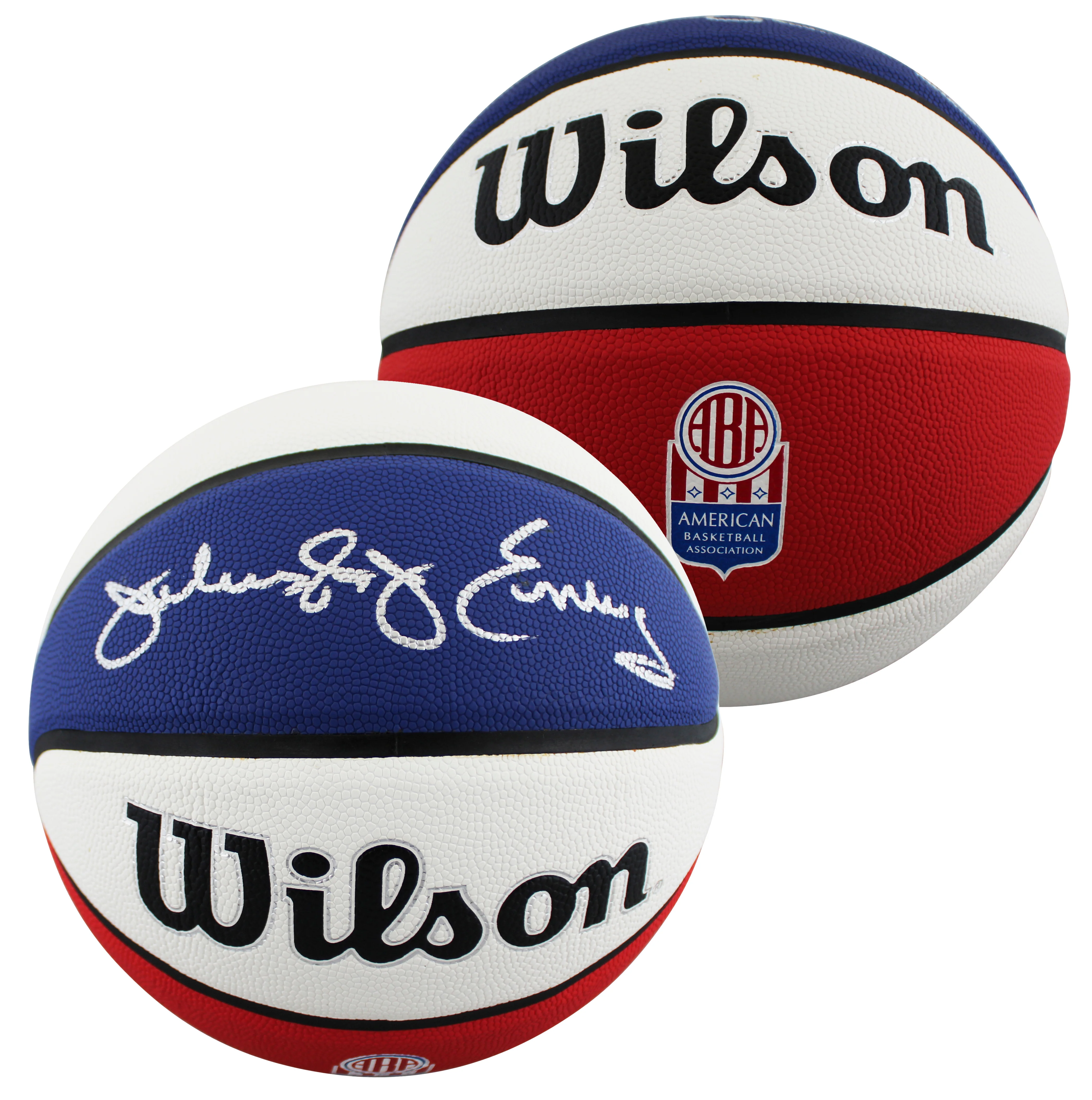 76ers Julius "Dr. J" Erving Authentic Signed ABA Basketball w/ Case BAS Wit 2 - Image 3
