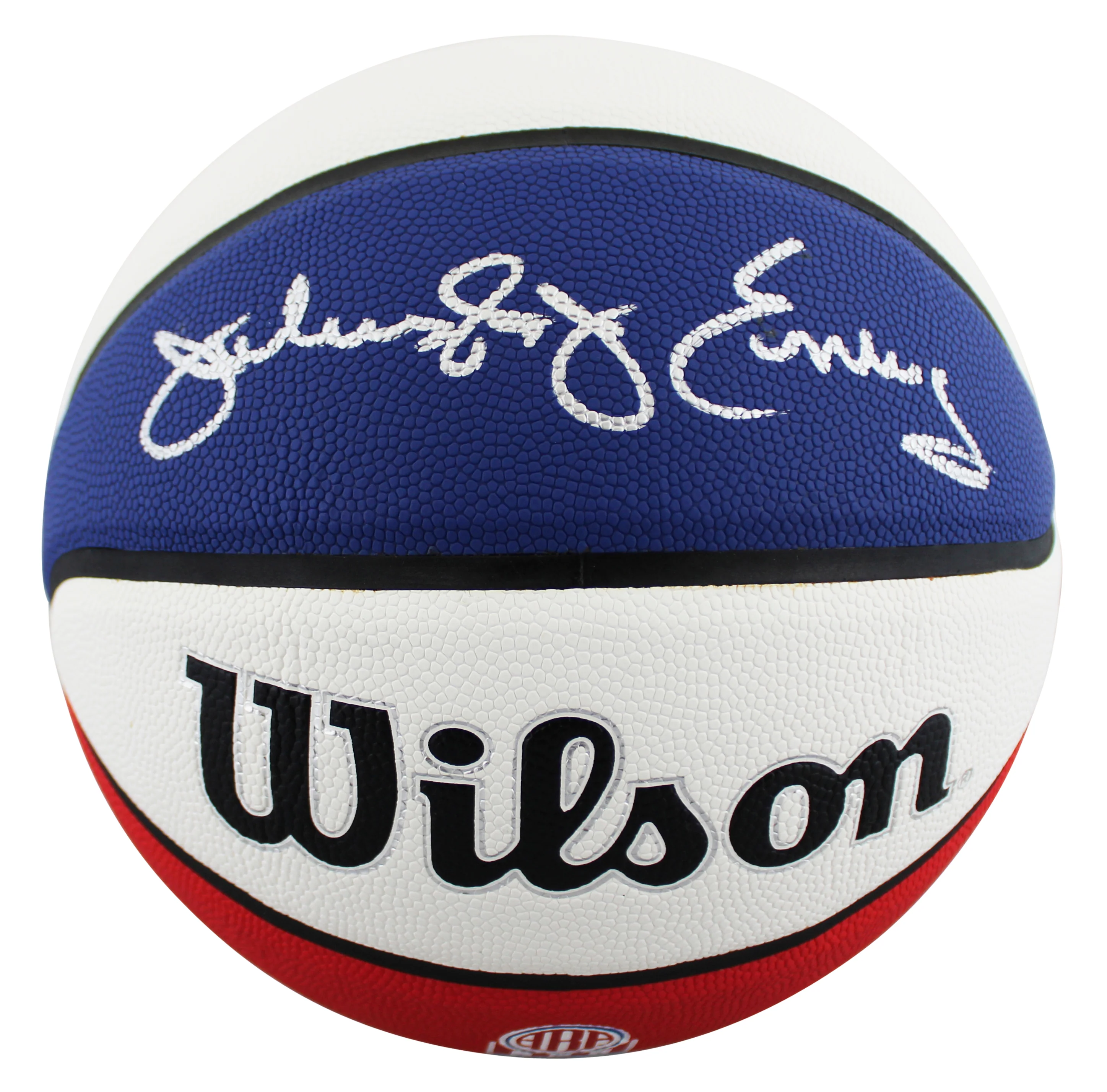 76ers Julius "Dr. J" Erving Authentic Signed ABA Basketball w/ Case BAS Wit 2 - Image 4
