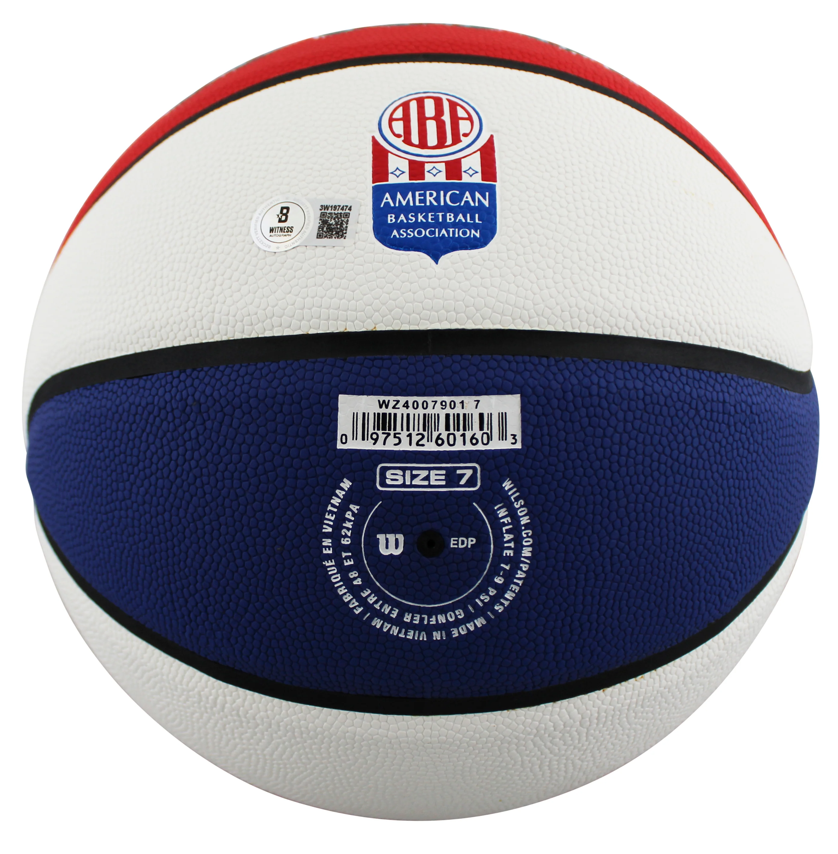 76ers Julius "Dr. J" Erving Authentic Signed ABA Basketball w/ Case BAS Wit 2 - Image 6