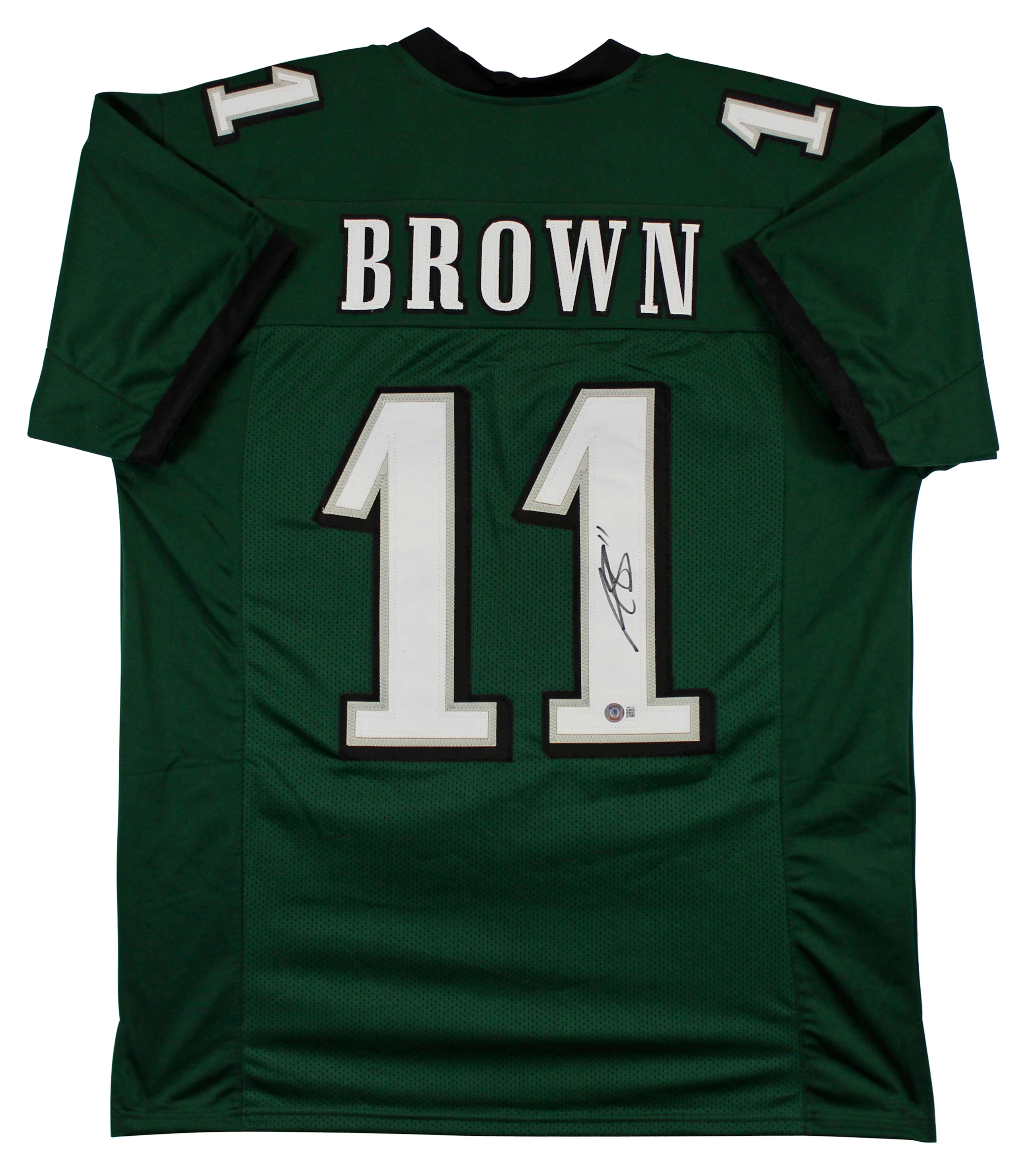 A.J. Brown Authentic Signed Green Pro Style Jersey Autographed BAS Witnessed 2 - Image 2