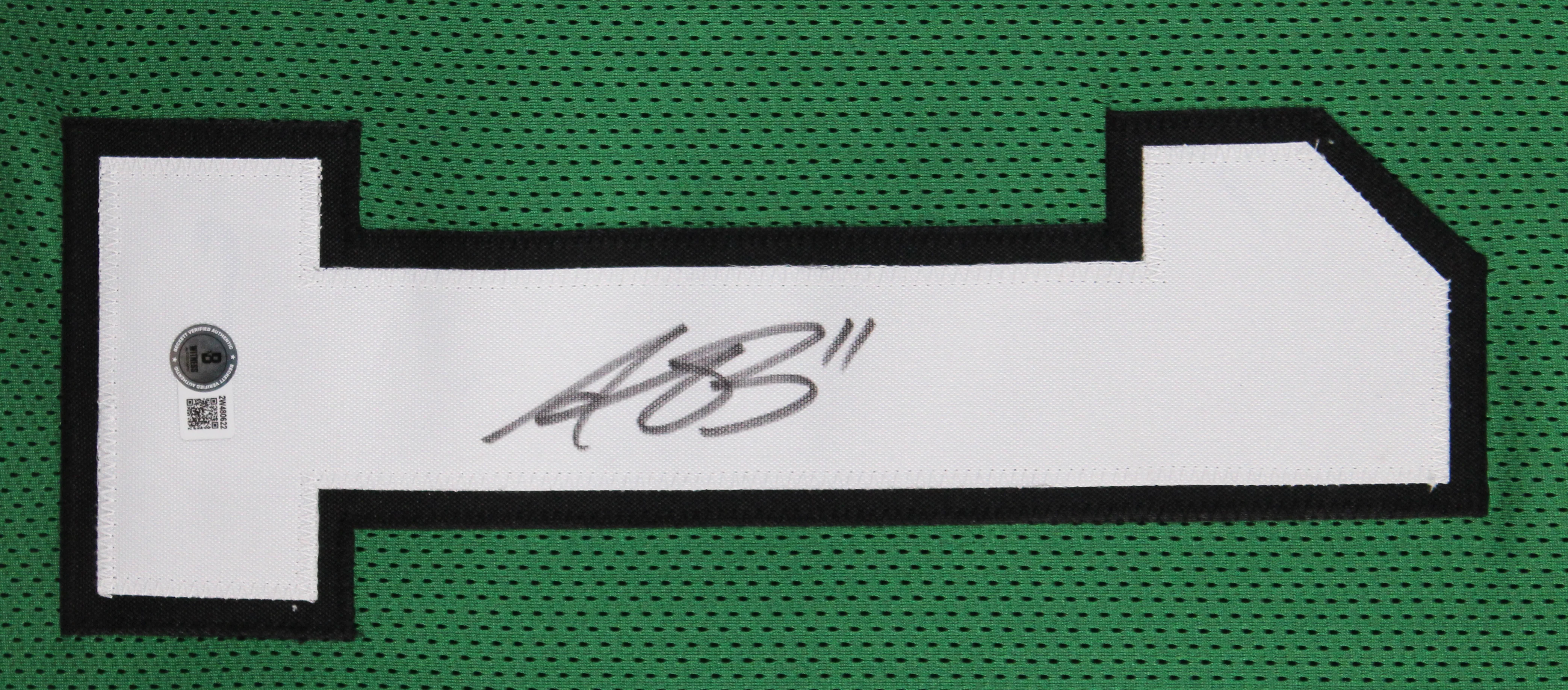 A.J. Brown Authentic Signed Kelly Green Pro Style Framed Jersey BAS Witnessed - Image 3