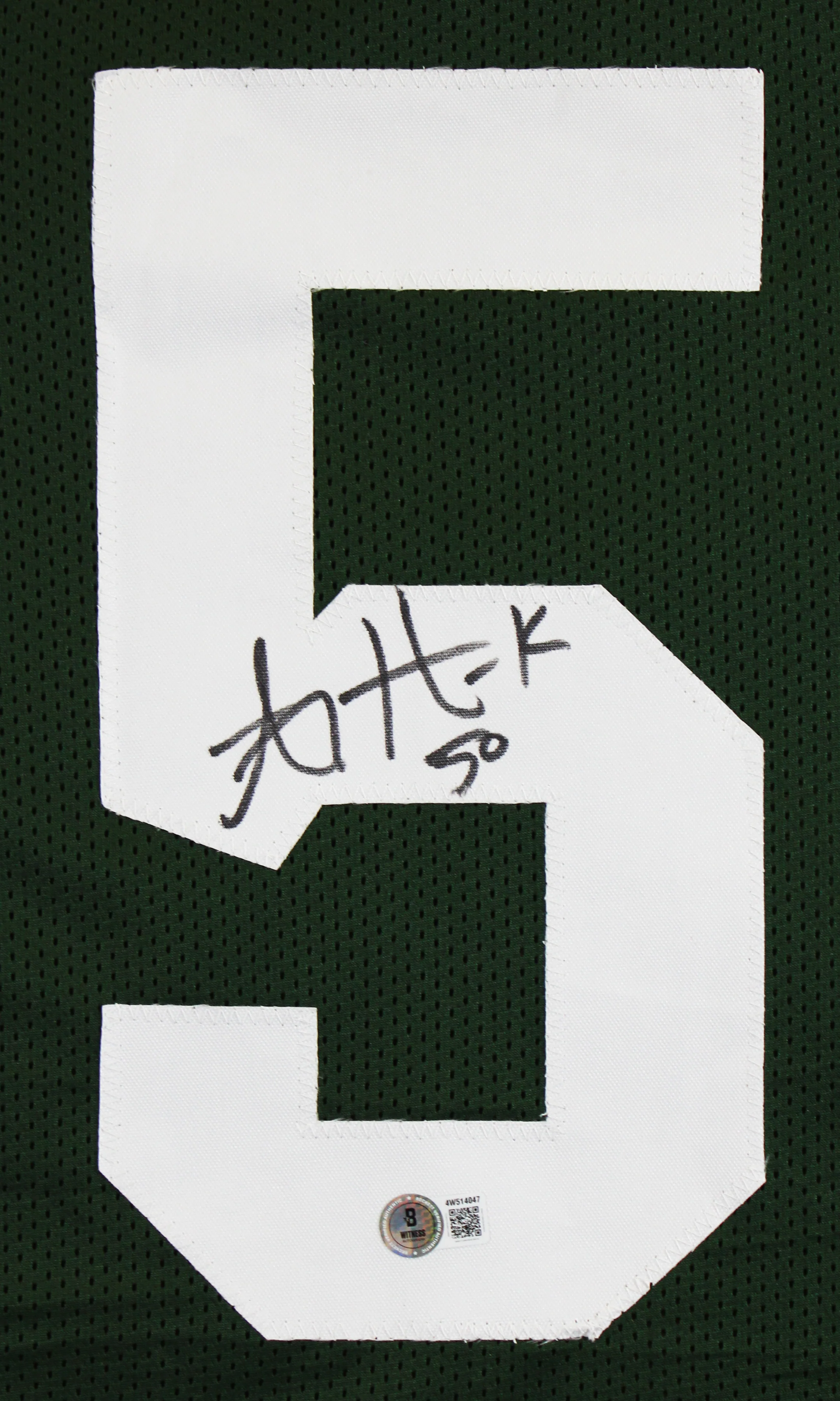 A.J. Hawk Authentic Signed Green Pro Style Jersey Autographed BAS Witnessed - Image 3