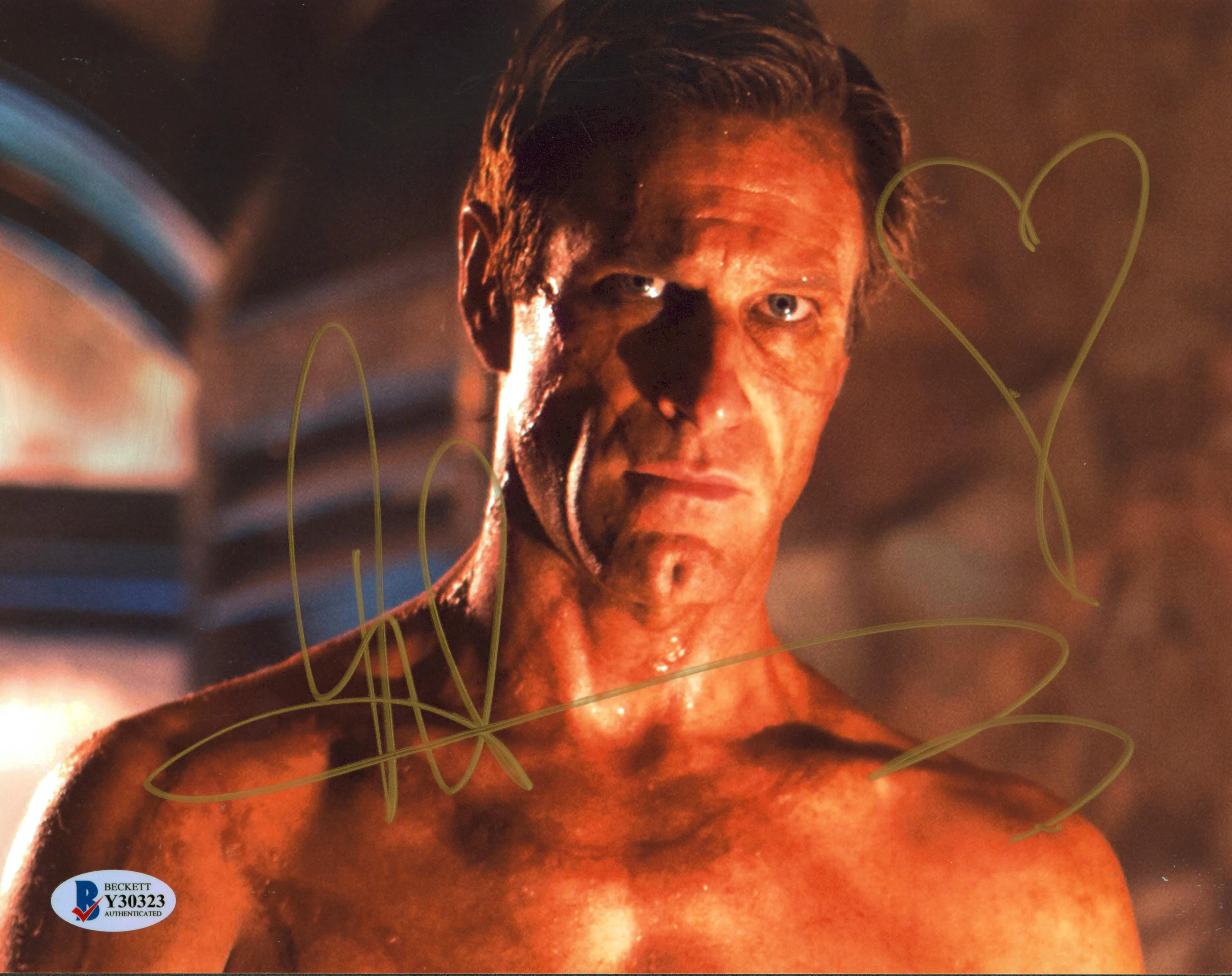 Aaron Eckhart Batman The Dark Knight Rises Signed 8x10 Photo BAS #Y30323 - Image 2