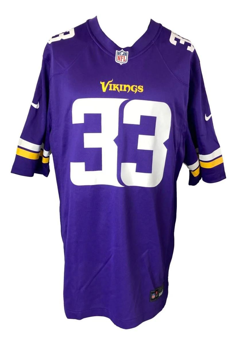 Aaron Jones Signed Minnesota Vikings Purple Nike Game Replica Jersey BAS ITP - Image 3