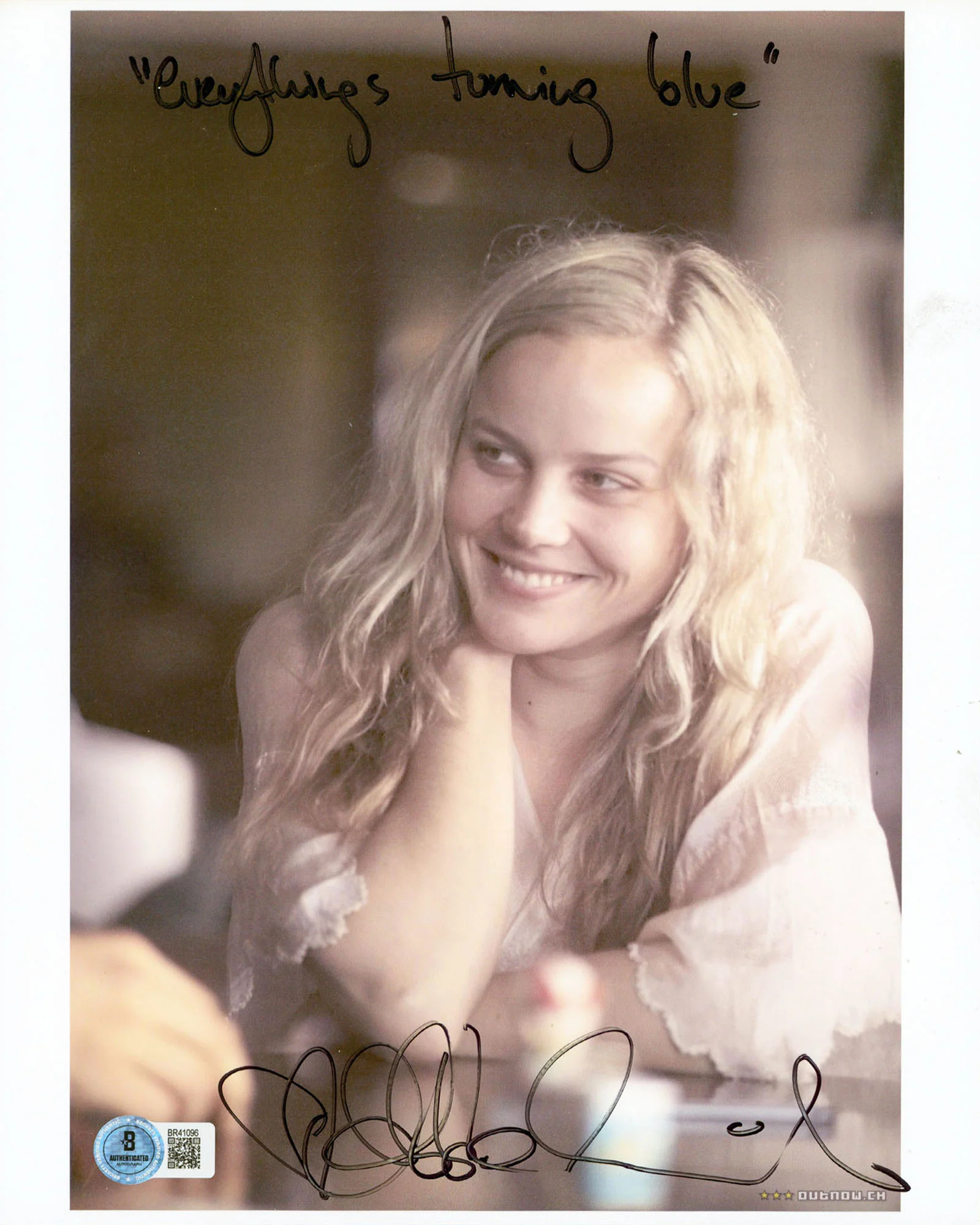 Abbie Cornish Jack Ryan "Everythings... Blue" Signed 8.5x11 Photo BAS #BR41096