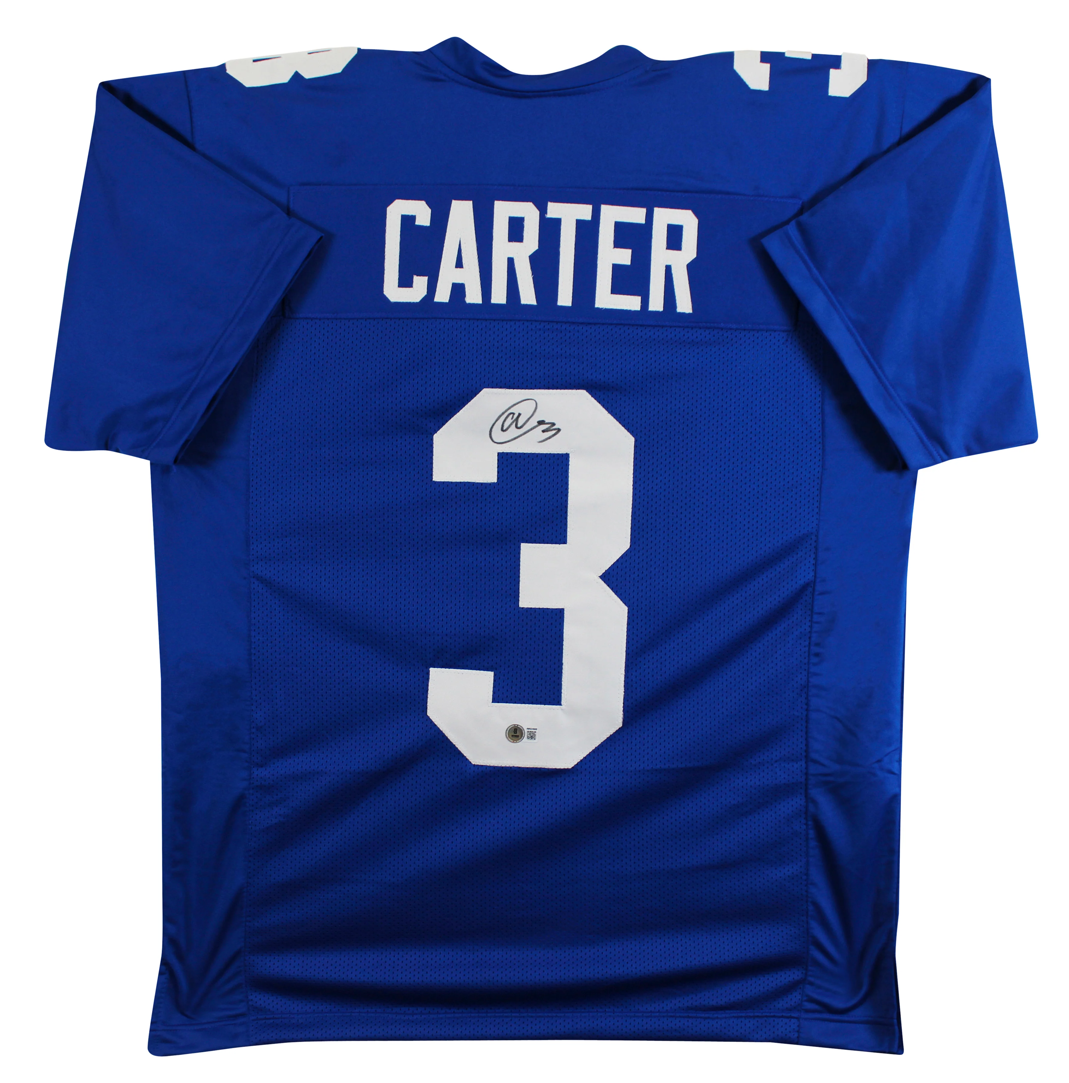 Abdul Carter Authentic Signed Blue Pro Style Jersey Autographed BAS Witnessed 2 - Image 2