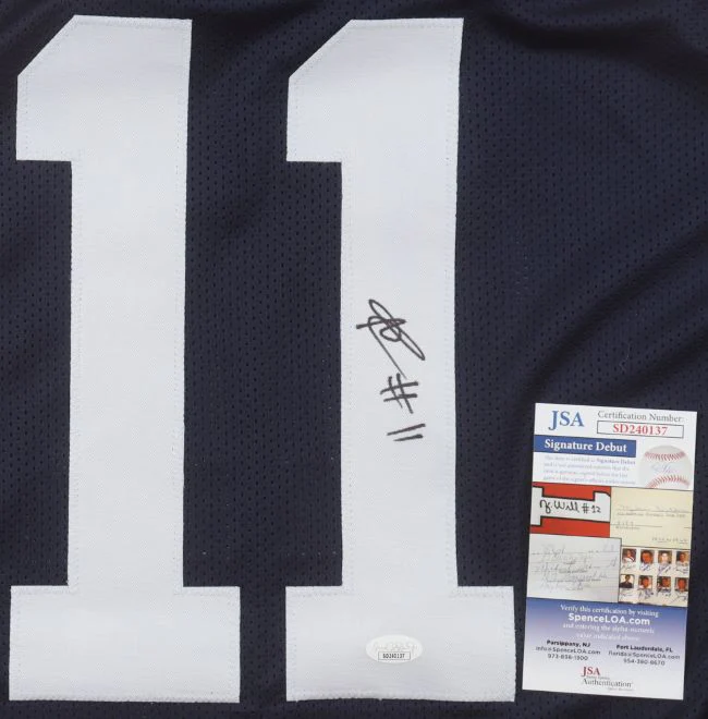 Abdul Carter Penn State Signed Navy Blue Football Jersey JSA SD - Image 2