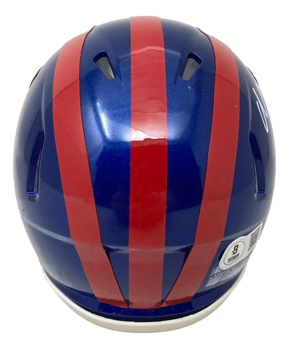 Abdul Carter Signed New York Giants Alternate Mini Speed Helmet BAS - Image 2
