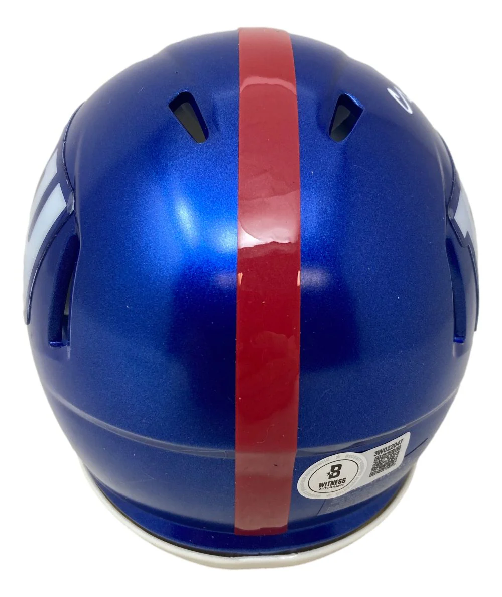 Abdul Carter Signed New York Giants Mini Speed Helmet BAS - Image 2
