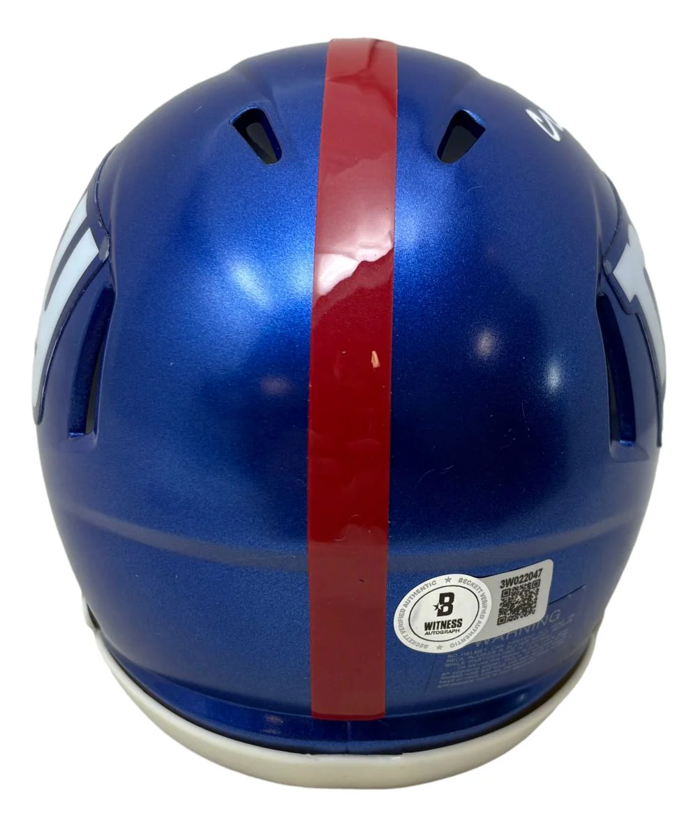 Abdul Carter Signed New York Giants Mini Speed Helmet BAS w/ Case - Image 2