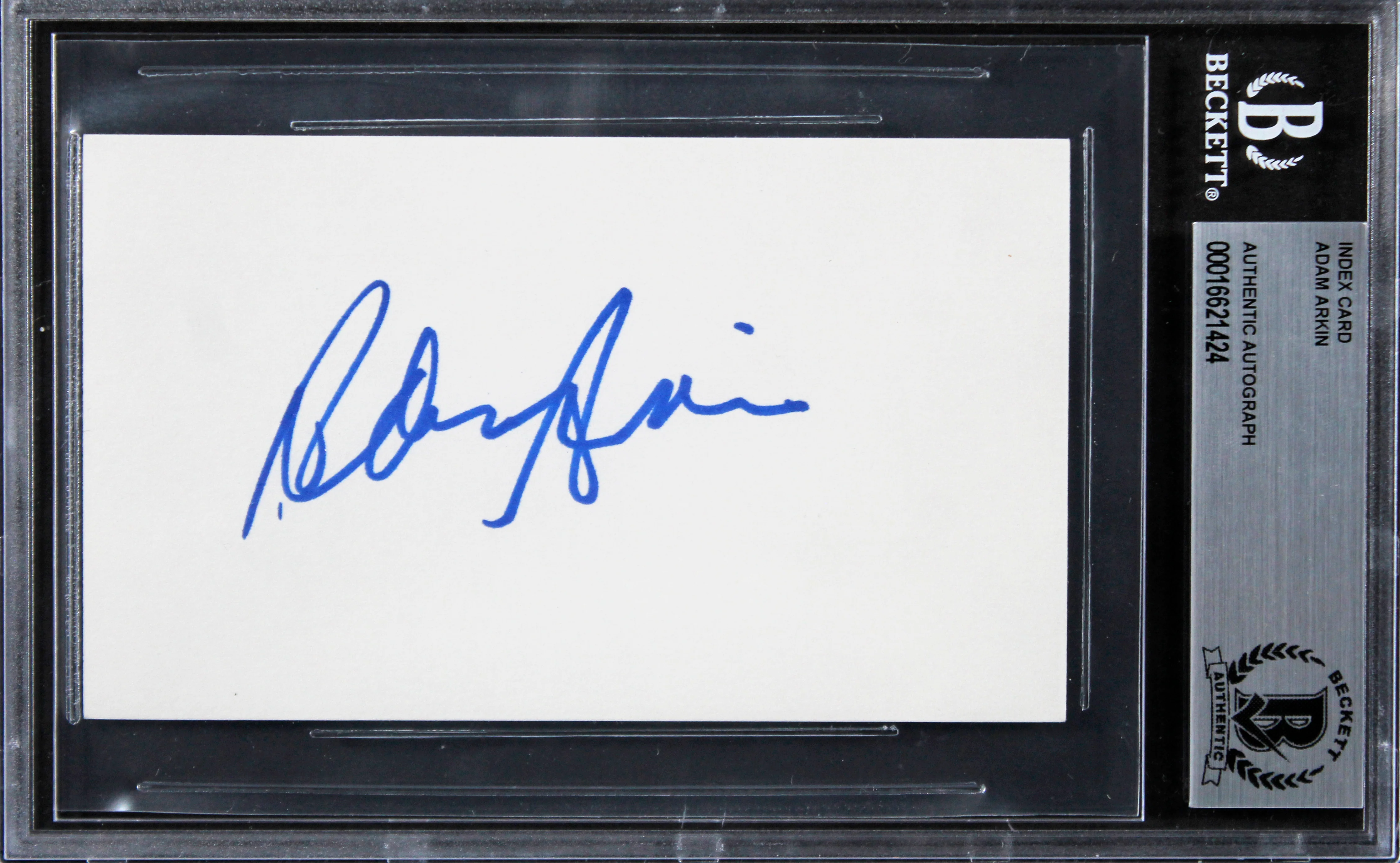 Adam Arkin Chicago Hope Authentic Signed 3x5 Index Card Autographed BAS Slabbed - Image 2