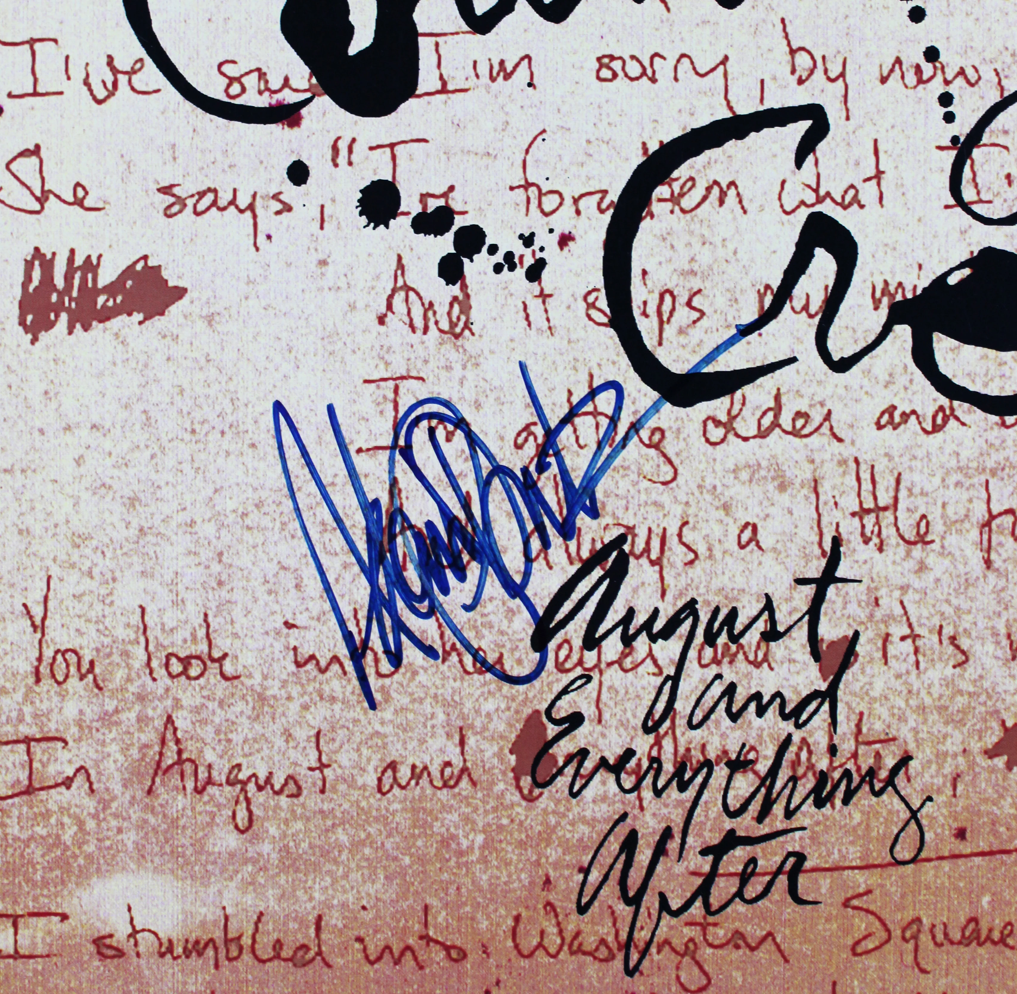 Adam Duritz Counting Crows Signed August and Everything After Album Flat JSA - Image 3