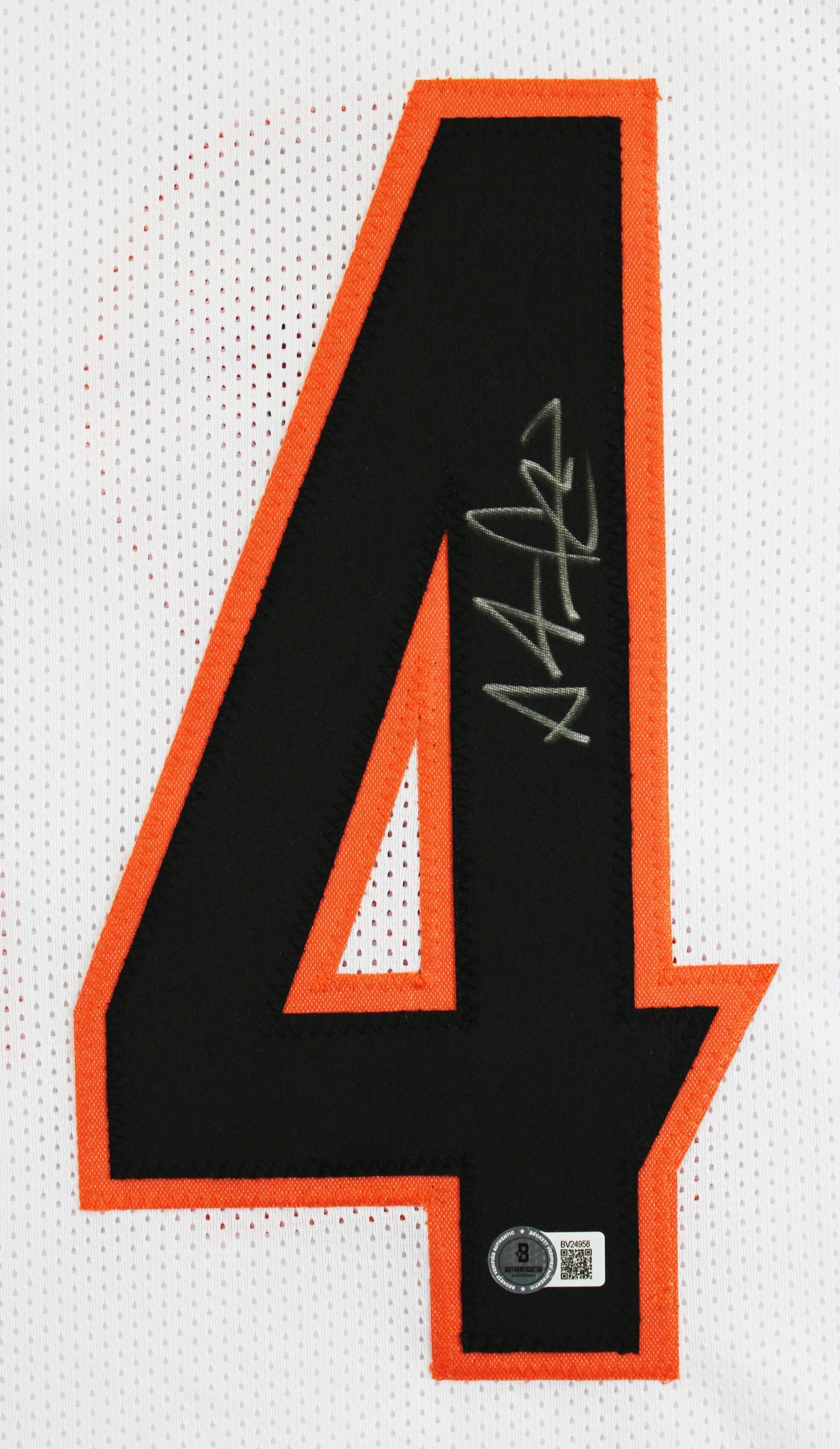 Adam "Pacman" Jones Authentic Signed White Pro Style Jersey Autographed BAS - Image 3