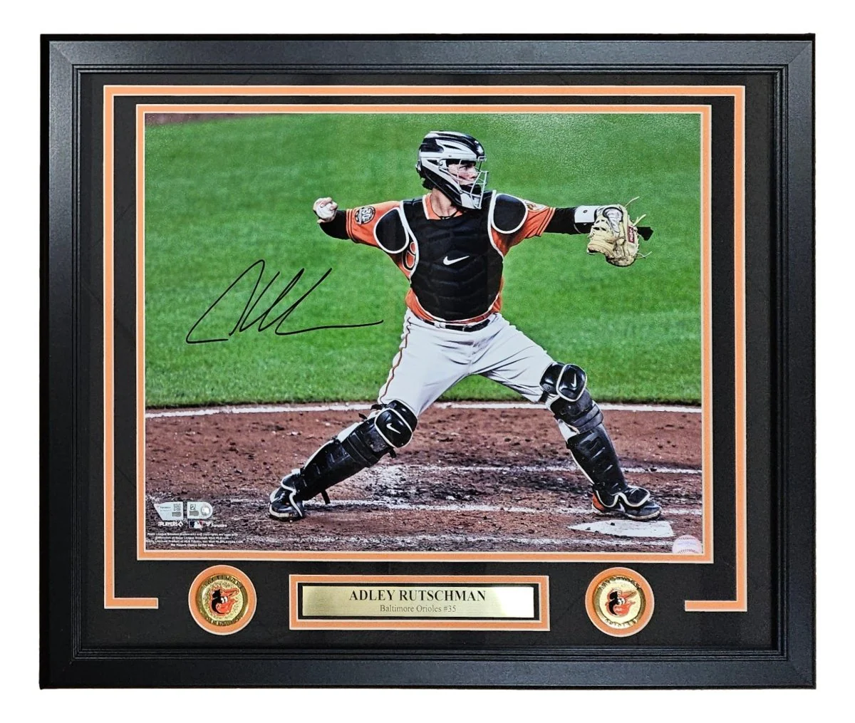 Adley Rutschman Signed Framed 16x20 Baltimore Orioles Throwing Fanatics - Image 5