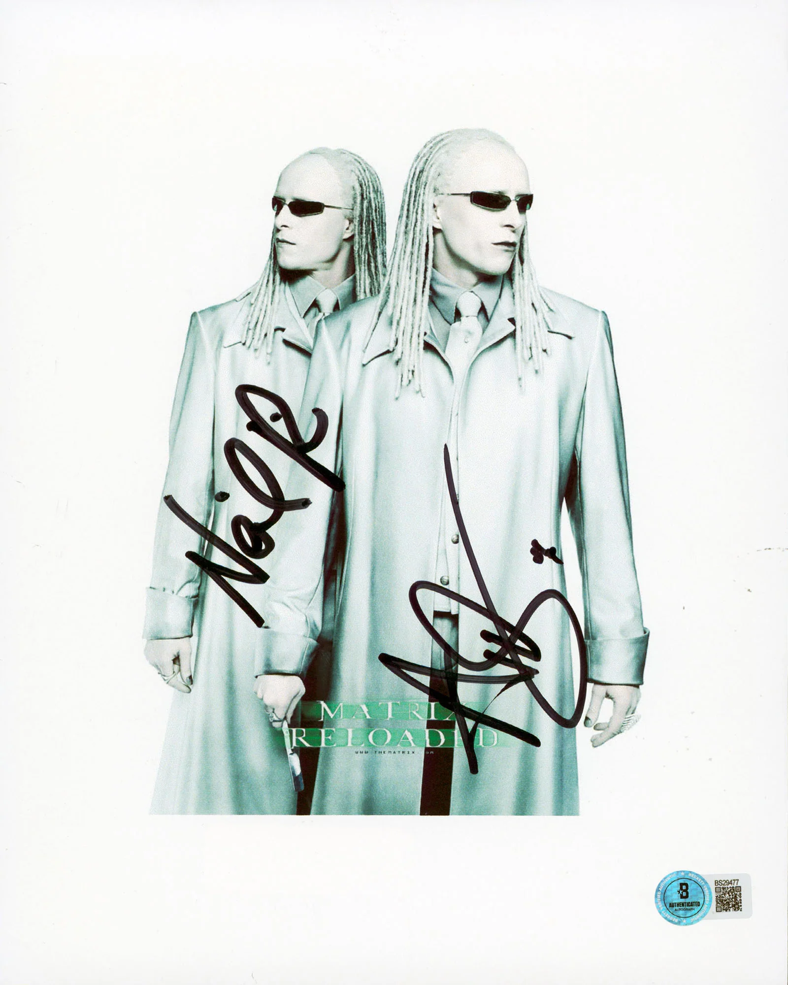 Adrian & Neil Rayment The Matrix Reloaded Signed 8.5x11 Photo BAS #BS29477