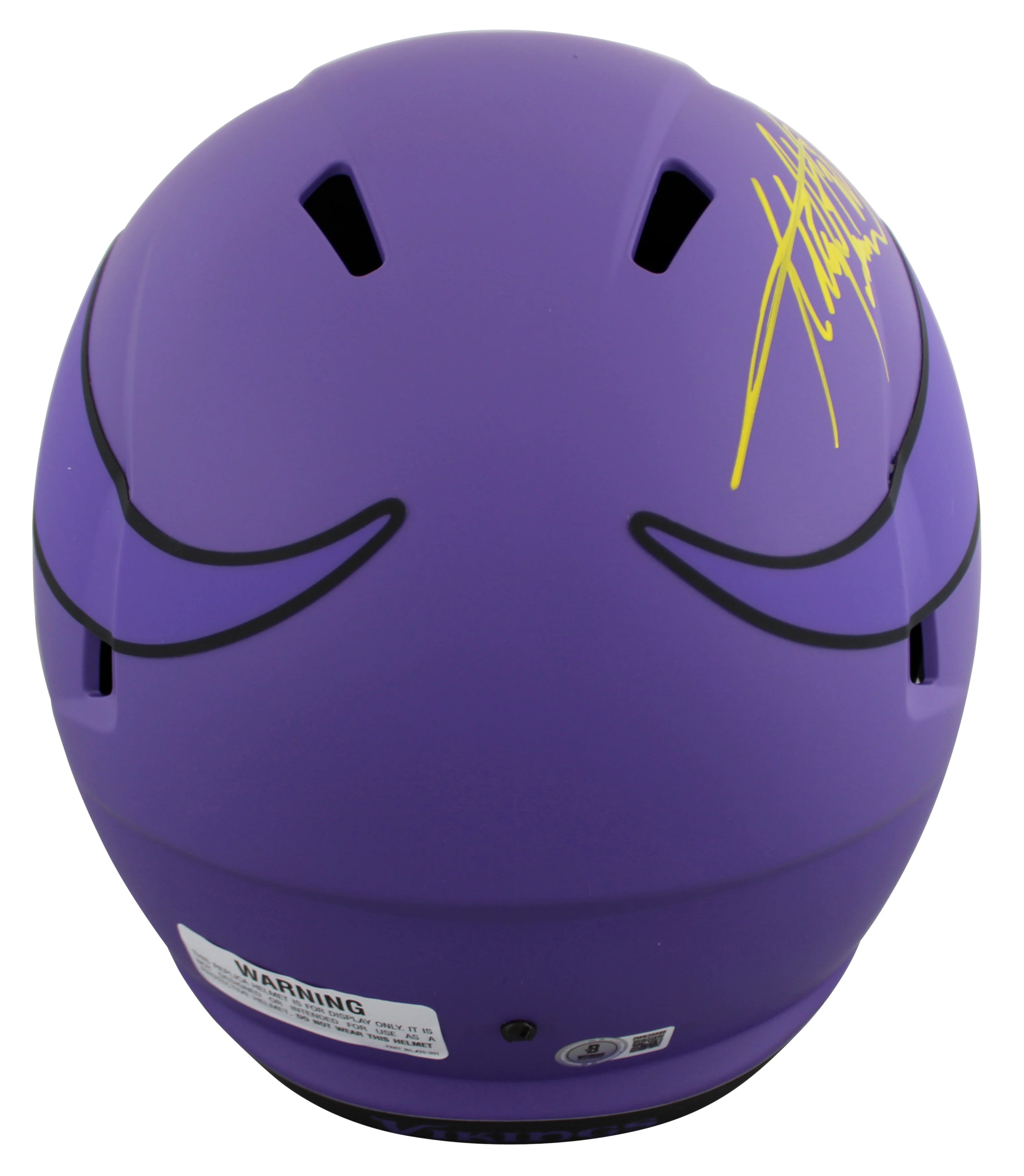 Adrian Peterson "All Damn Day" Signed Rave F/S Speed Rep Helmet w/ Case BAS Wit - Image 4