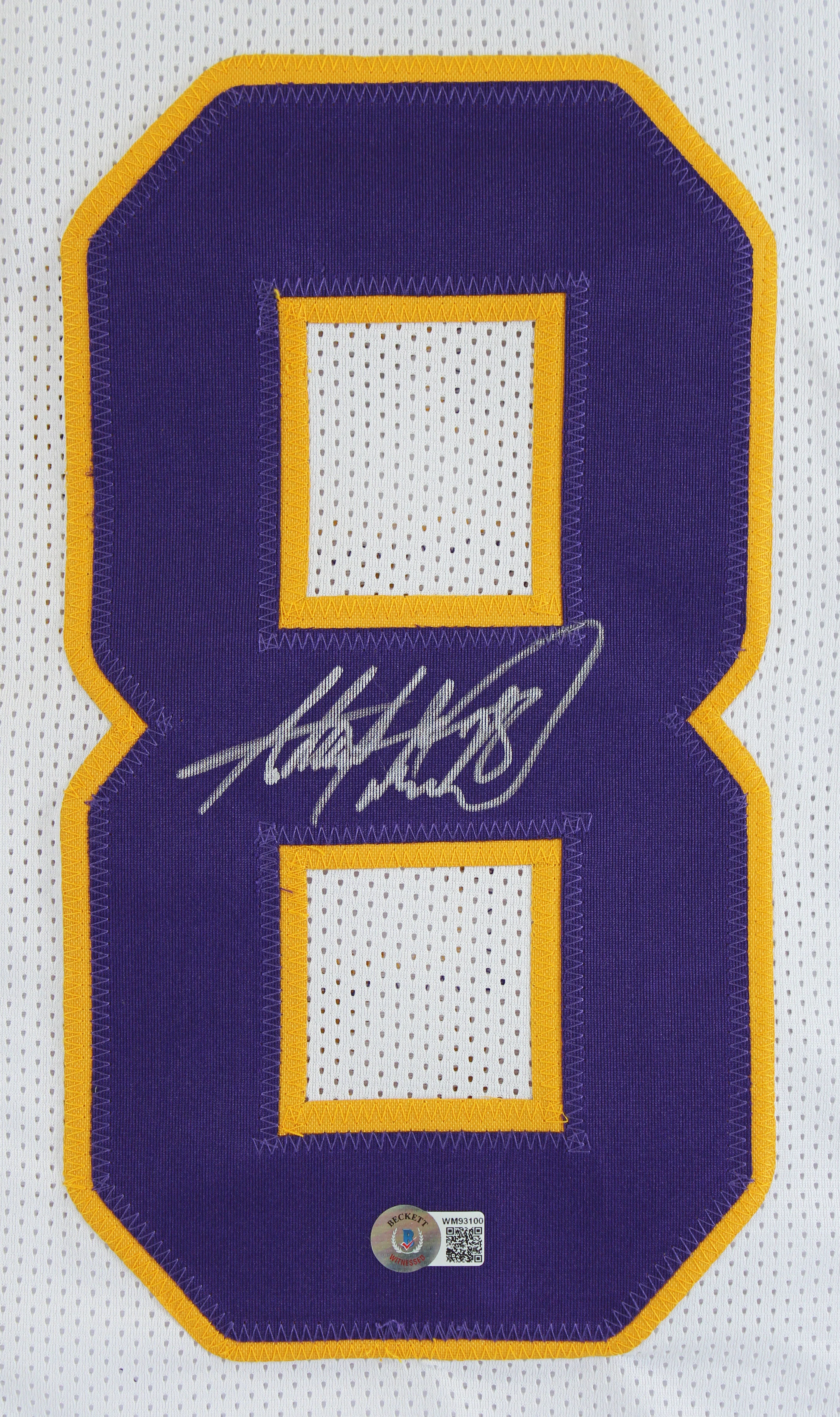 Adrian Peterson Authentic Signed White Pro Style Jersey Autographed BAS Witness - Image 3