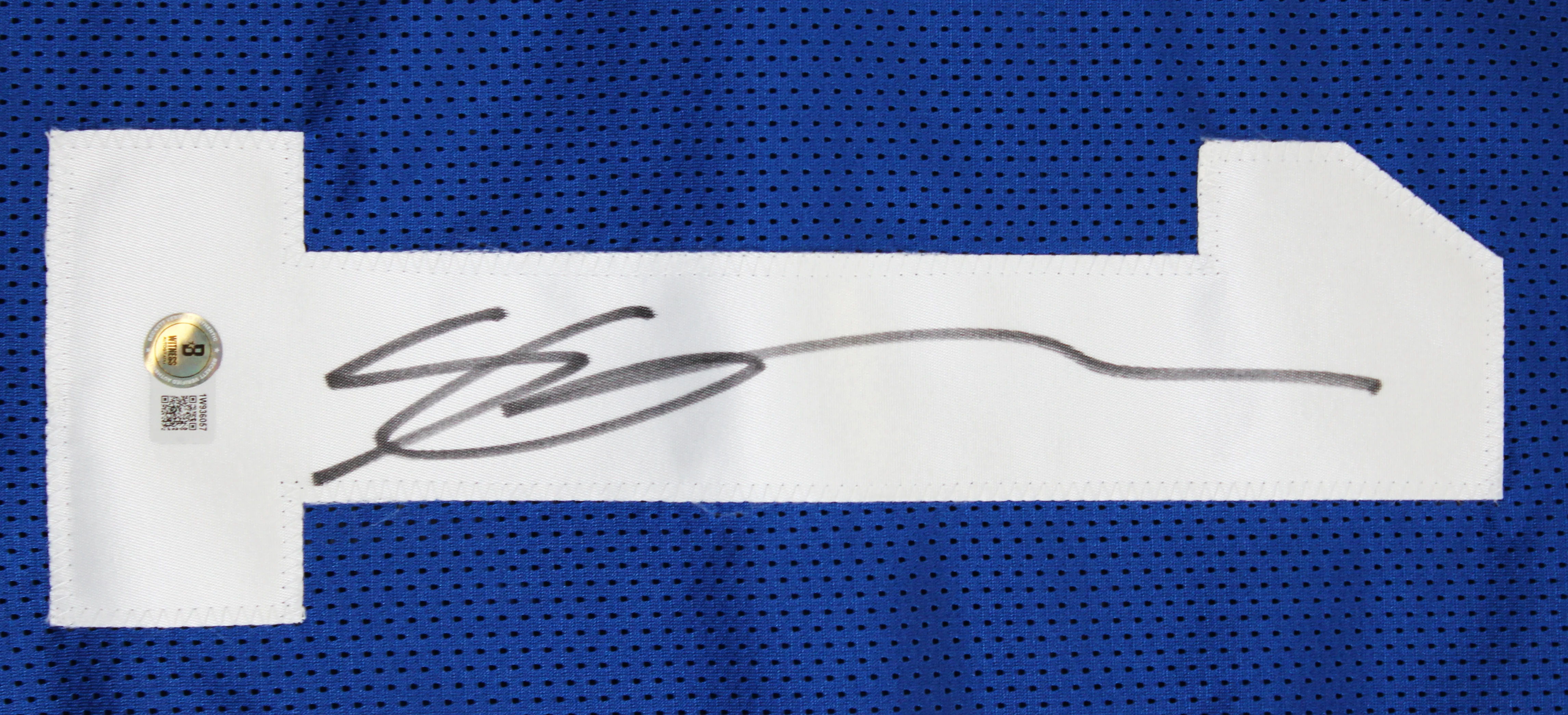 Ahmad "Sauce" Gardner Authentic Signed Blue Pro Style Jersey BAS Witnessed - Image 3