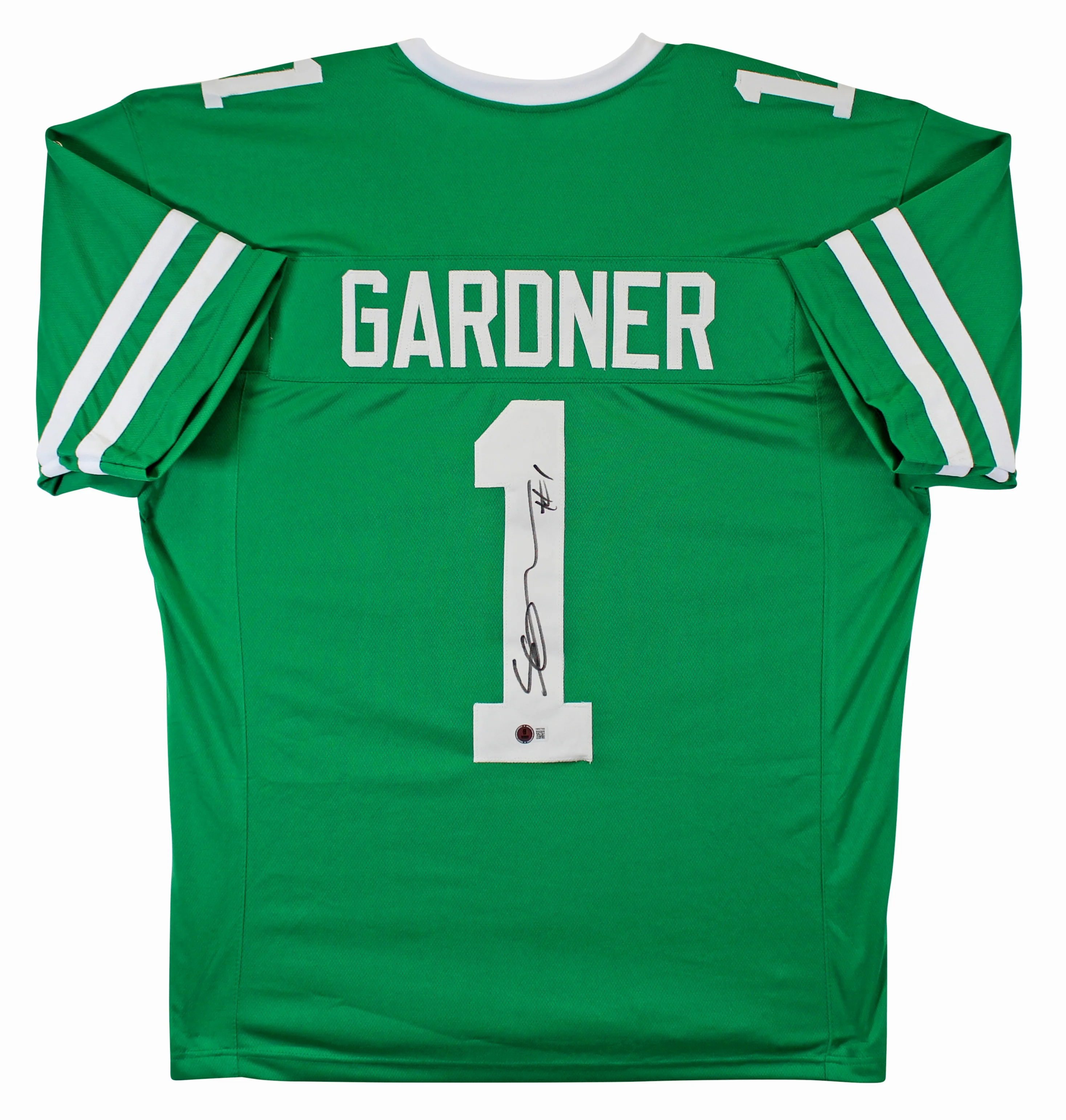 Ahmad "Sauce" Gardner Authentic Signed Green Pro Style Jersey BAS Witnessed - Image 2
