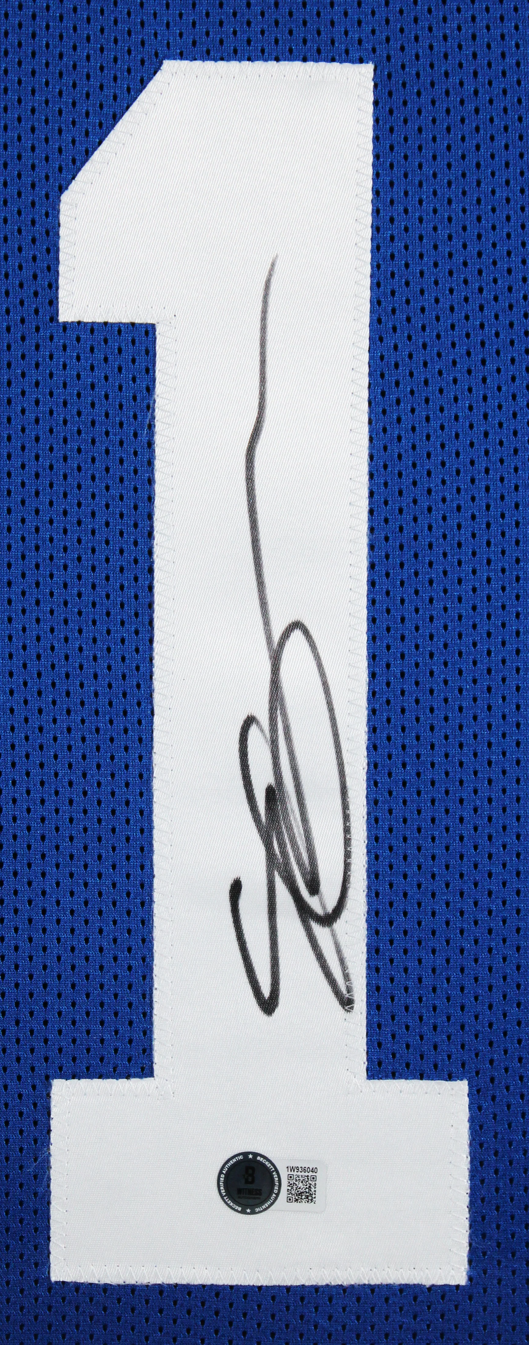 Ahmad "Sauce" Gardner Signed Blue Pro Style Framed Jersey BAS Witnessed - Image 3