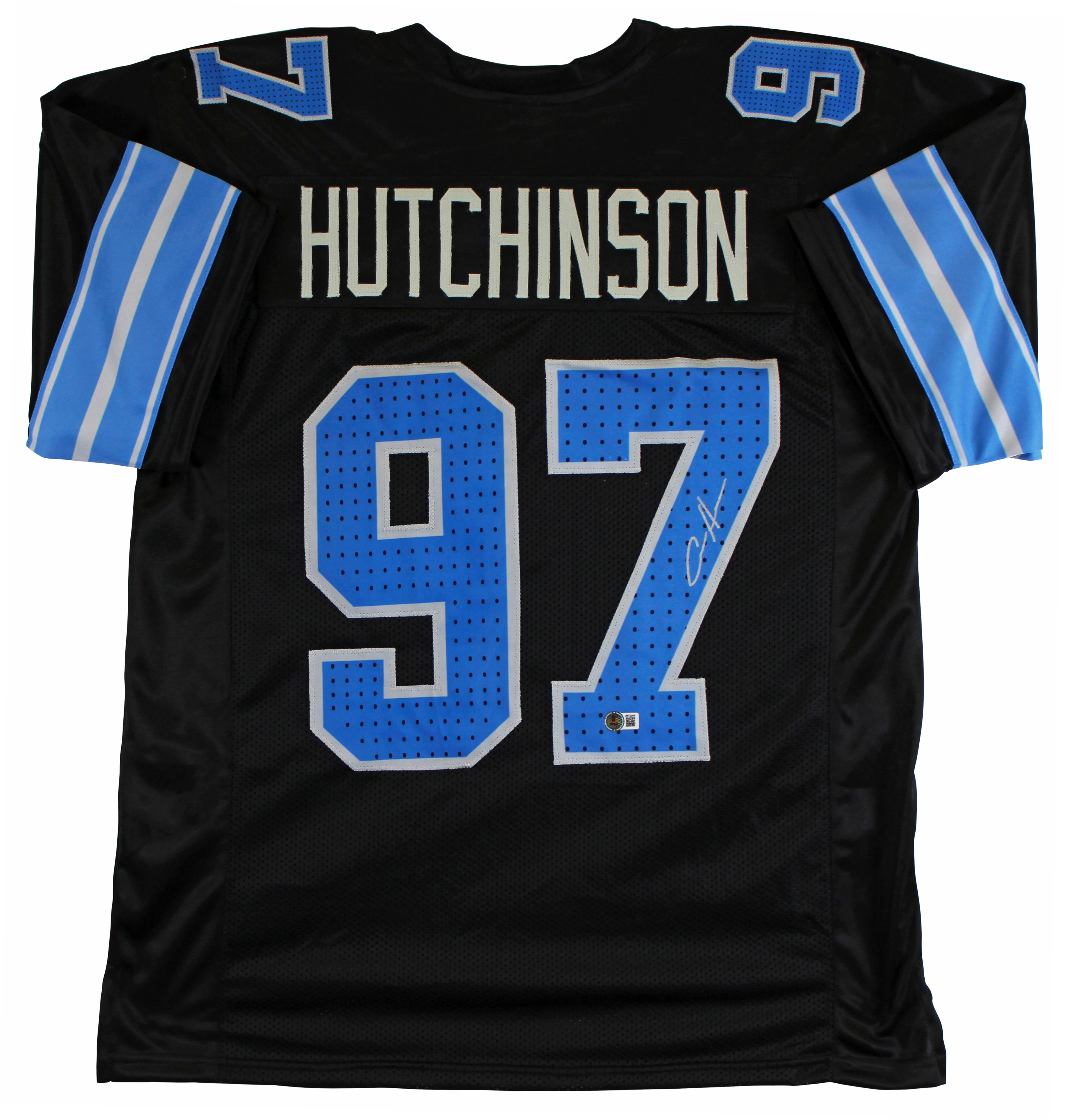 Aidan Hutchinson Authentic Signed Black Alternate Pro Style Jersey BAS Witnessed - Image 2
