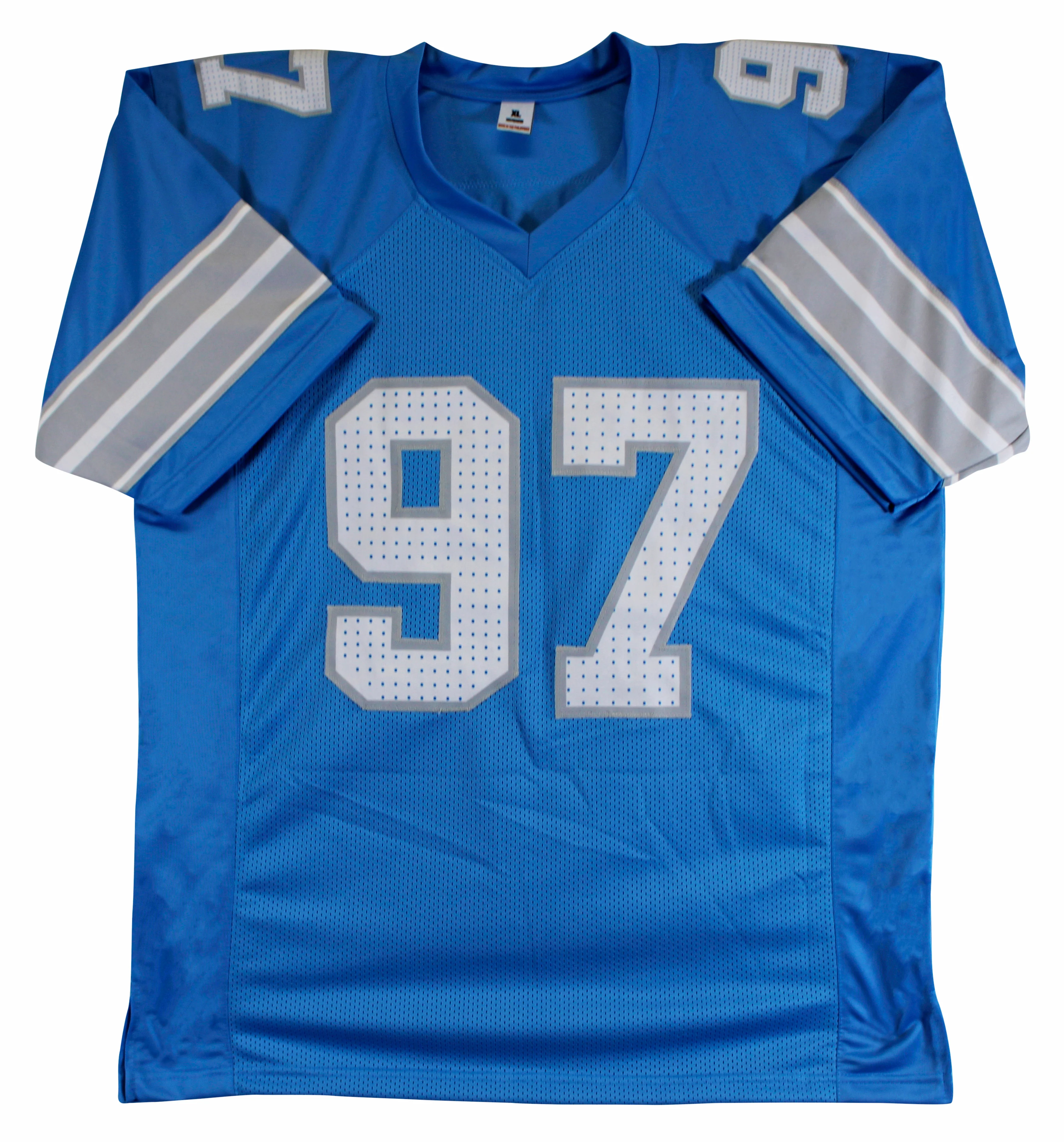 Aidan Hutchinson Authentic Signed Blue Pro Style Jersey BAS Witnessed 2 - Image 4