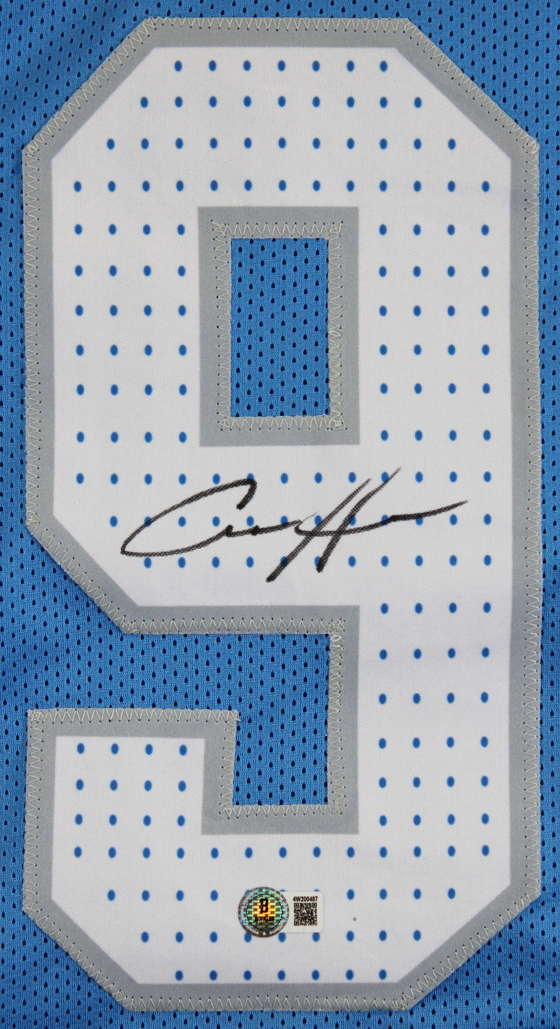 Aidan Hutchinson Authentic Signed Blue Pro Style Jersey BAS Witnessed 3 - Image 3