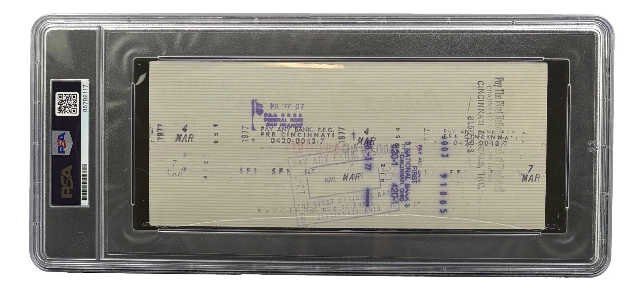 Al Davis Signed Oakland Raiders Bank Check #12497 PSA/DNA - Image 2