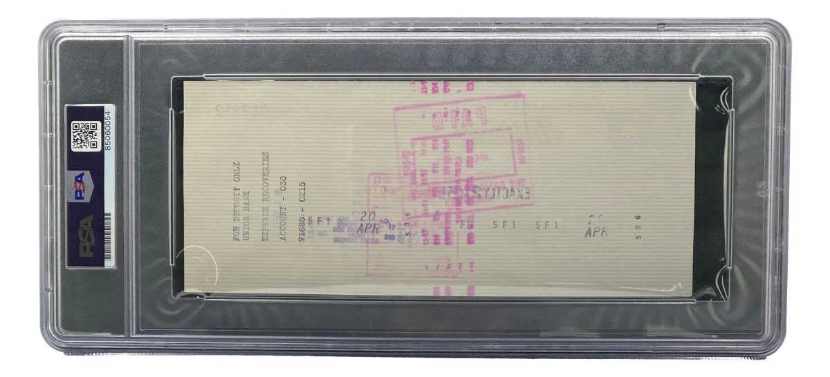 Al Davis Signed Oakland Raiders Bank Check #12912 PSA/DNA Gem MT 10 - Image 2
