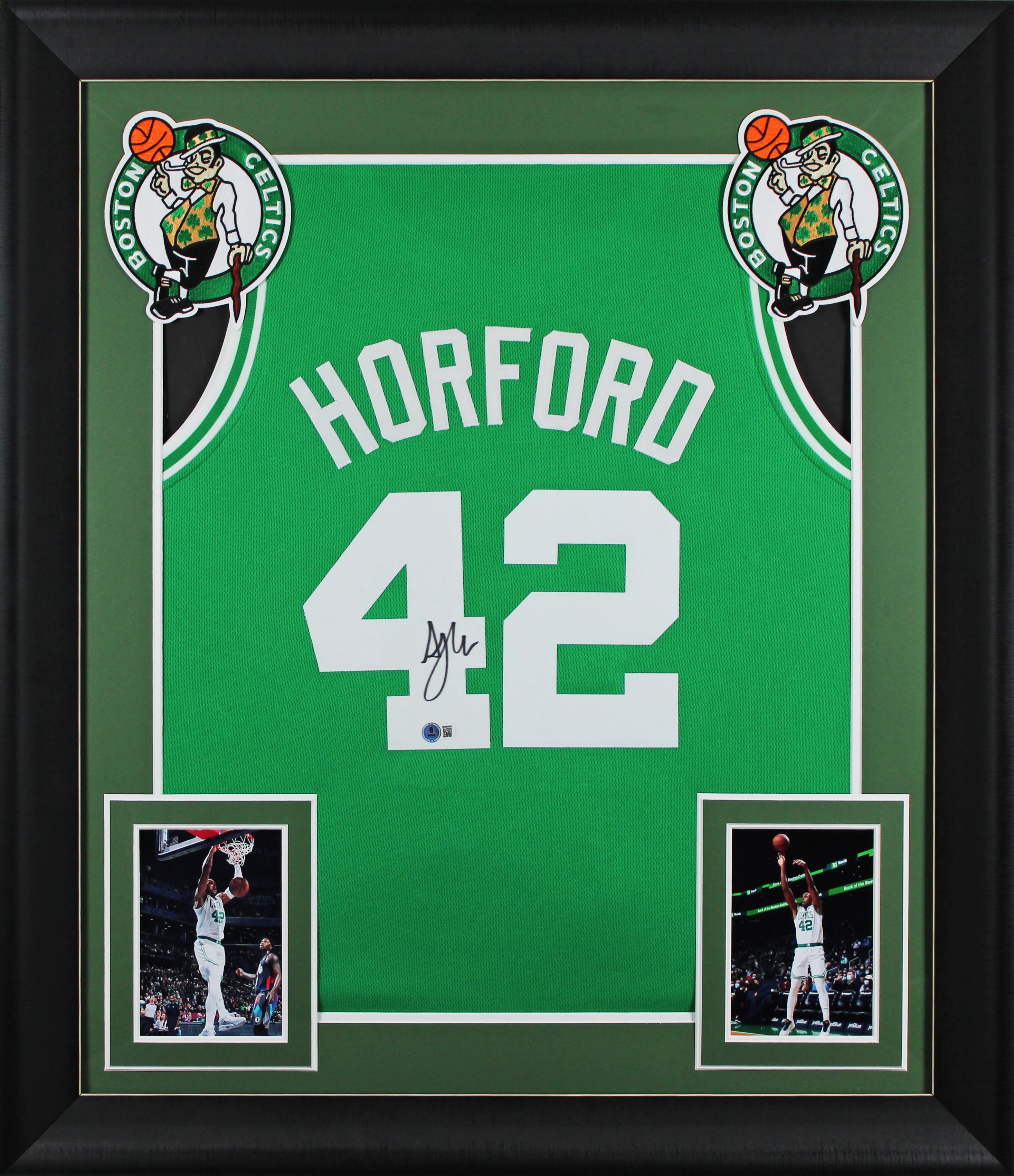 Al Horford Authentic Signed Green Pro Style Framed Jersey BAS Witnessed - Image 2