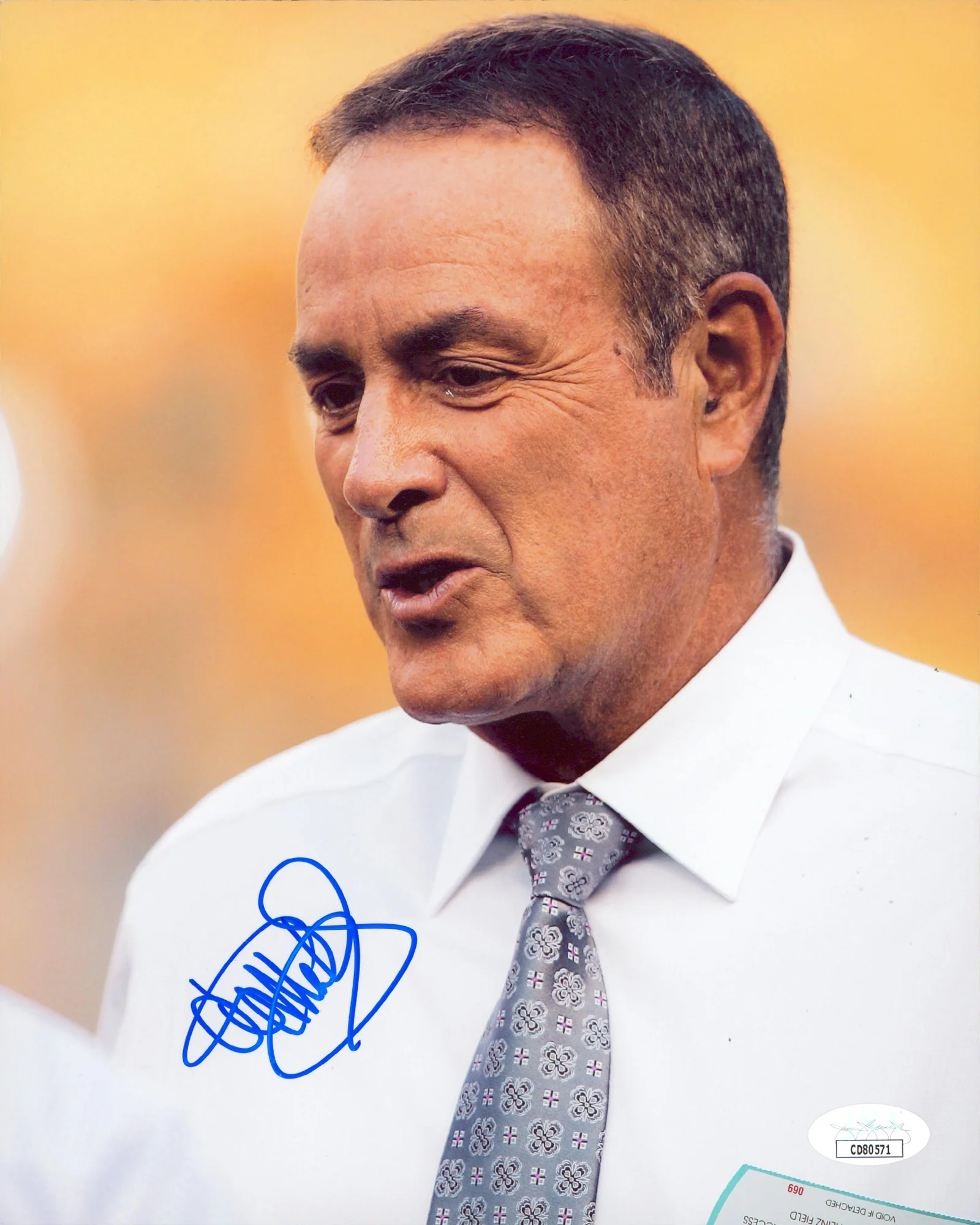 Al Michaels Sportscaster Authentic Signed 8x10 Vertical Photo JSA #CD80571 - Image 2