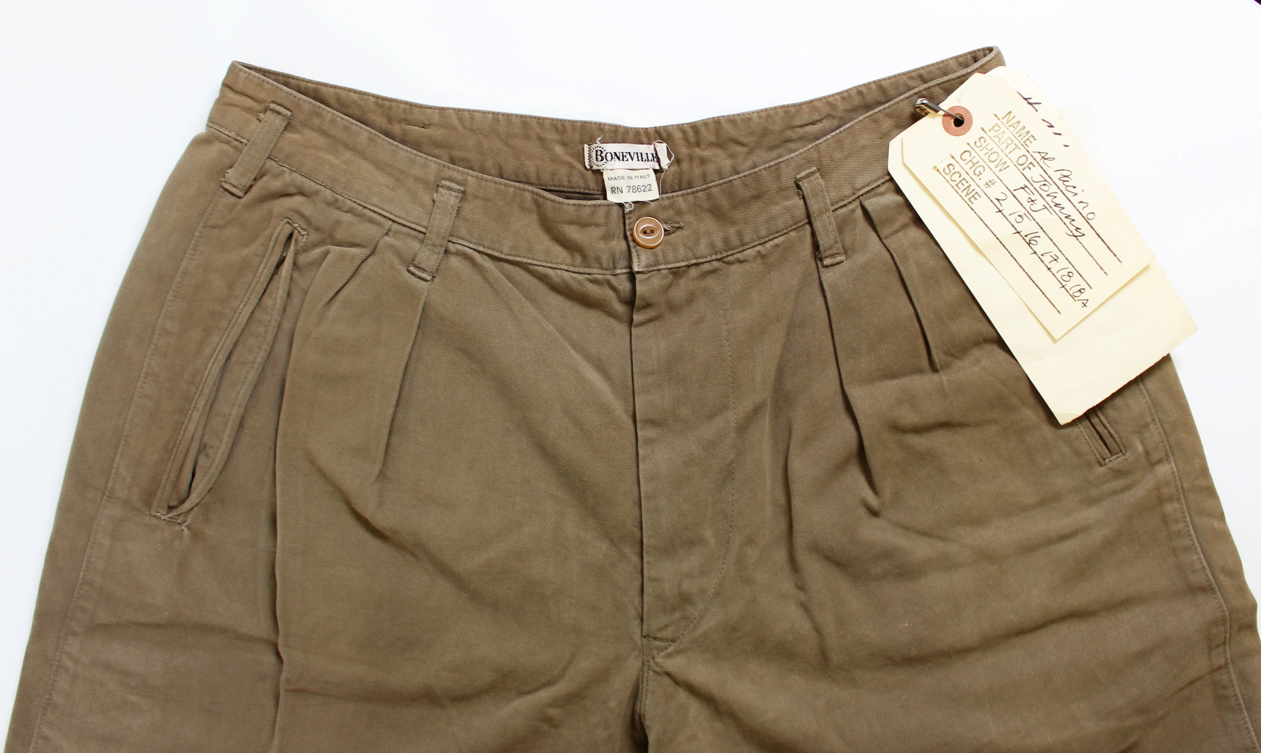 Al Pacino Frankie & Johnny Signed Screen Worn Tan Boneville Pants BAS #AB61460 - Image 3