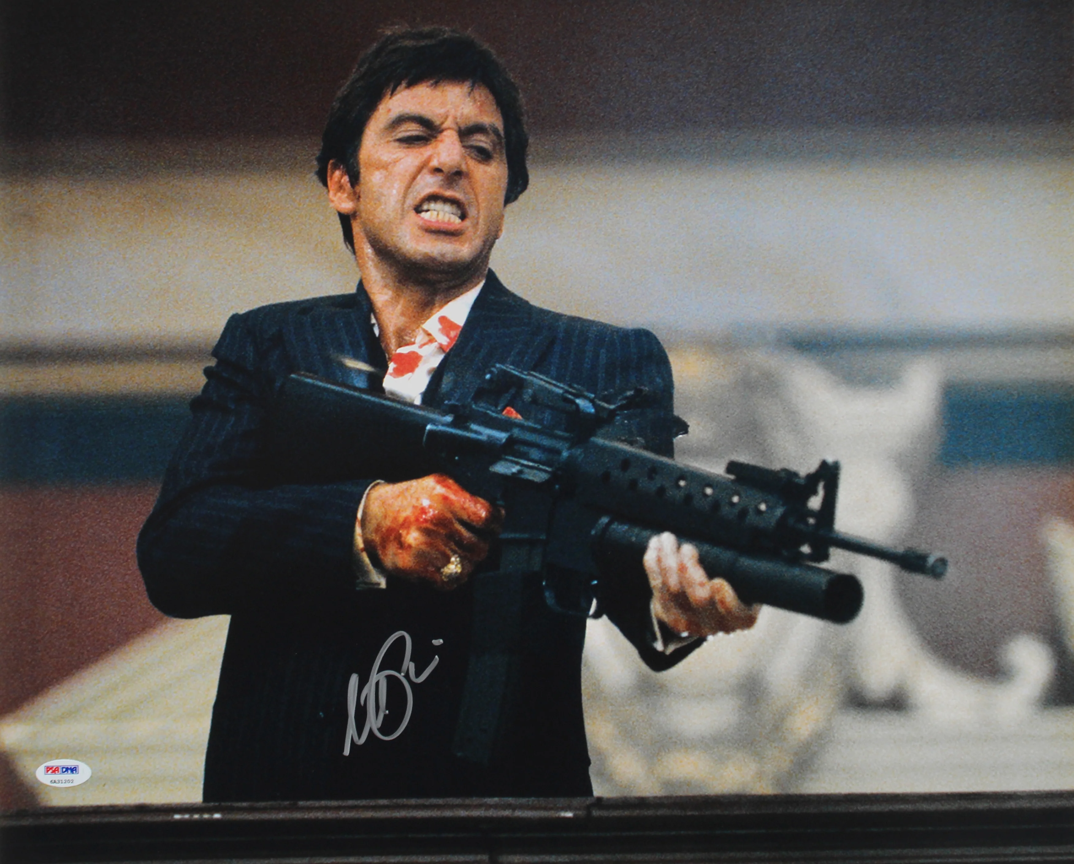 Al Pacino Scarface Authentic Signed 16x20 Horizontal Shooting Photo PSA/DNA Itp - Image 2