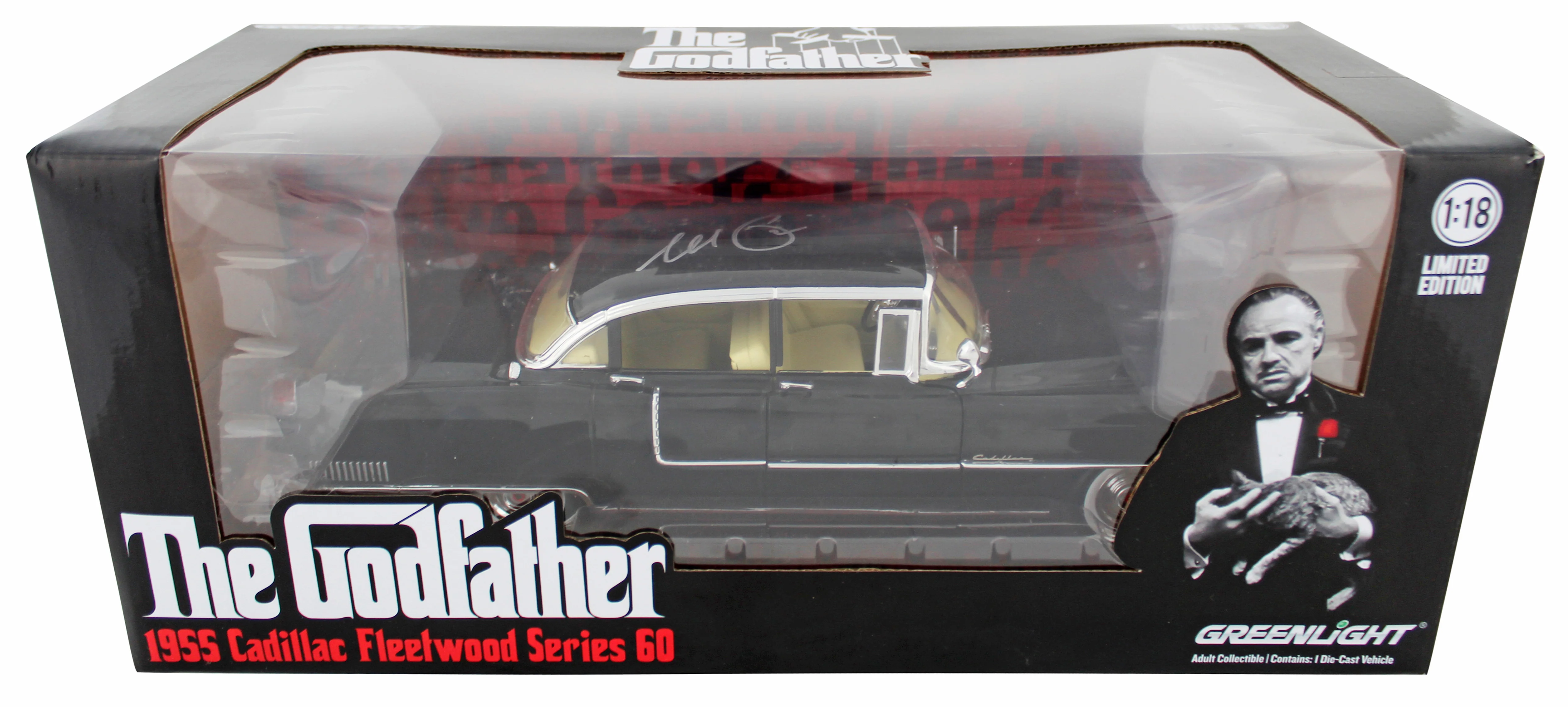 Al Pacino The Godfather Signed 1955 Cadillac LE 1:18 Scale Die Cast Car BAS - Image 9