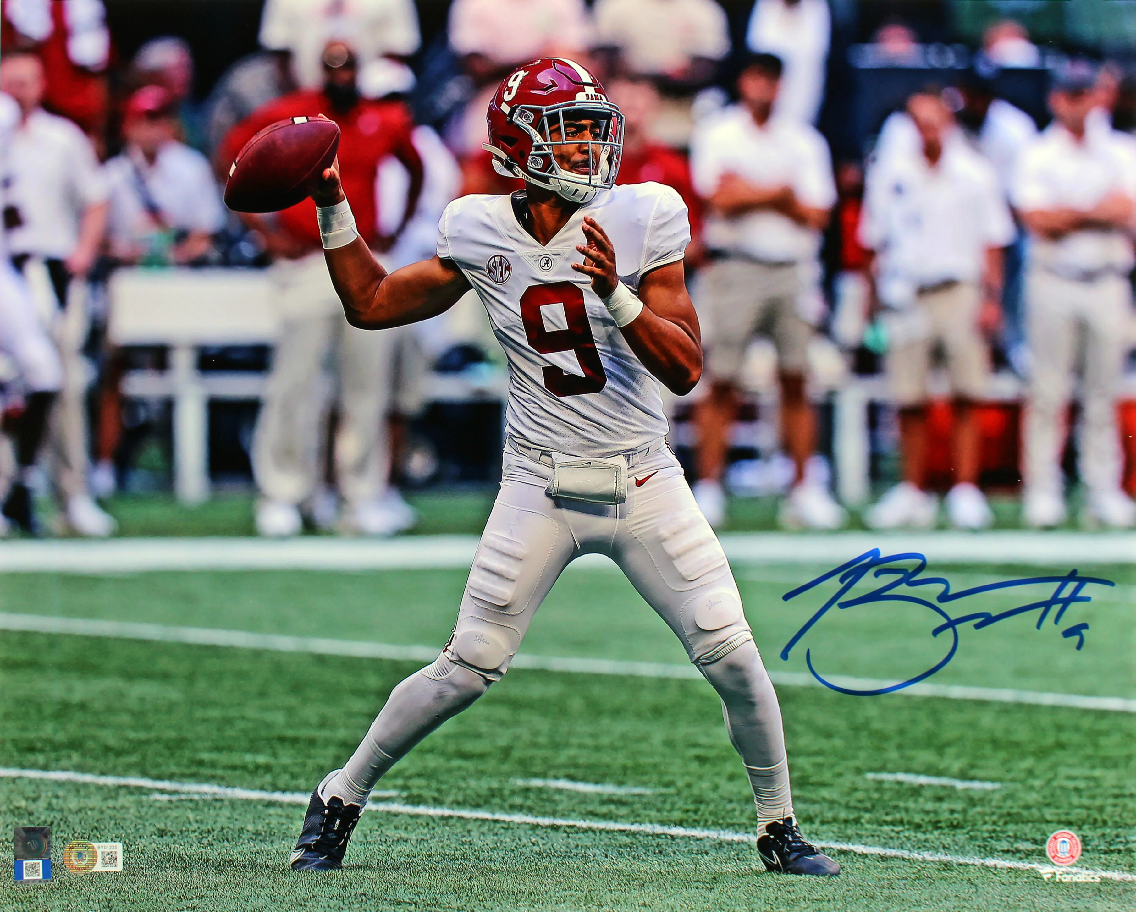 Alabama Bryce Young Authentic Signed 16x20 Horizontal Passing Photo BAS Witness - Image 2