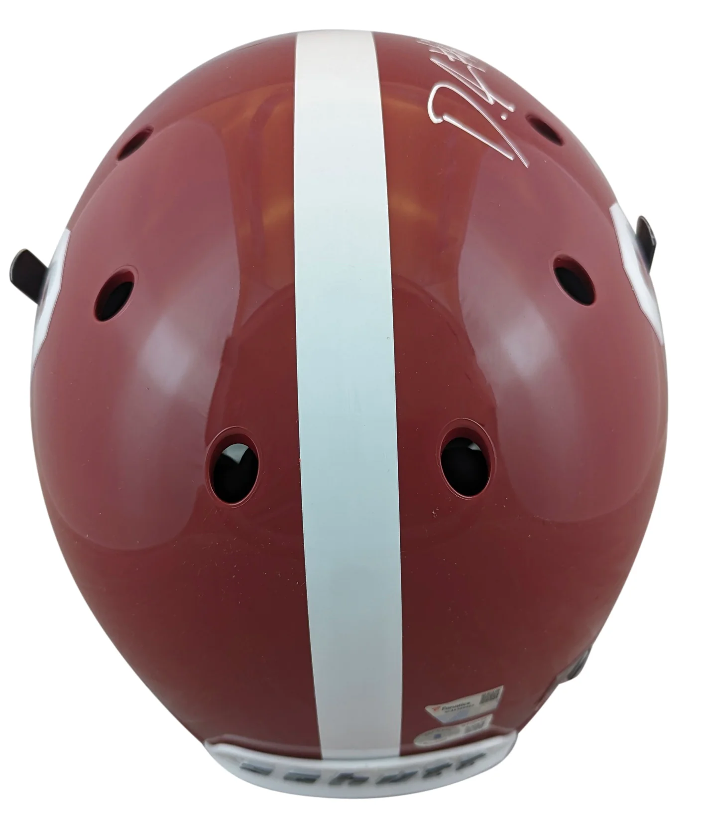 Alabama Bryce Young & DeVonta Smith Signed Schutt F/S Proline Helmet BAS Witness - Image 3