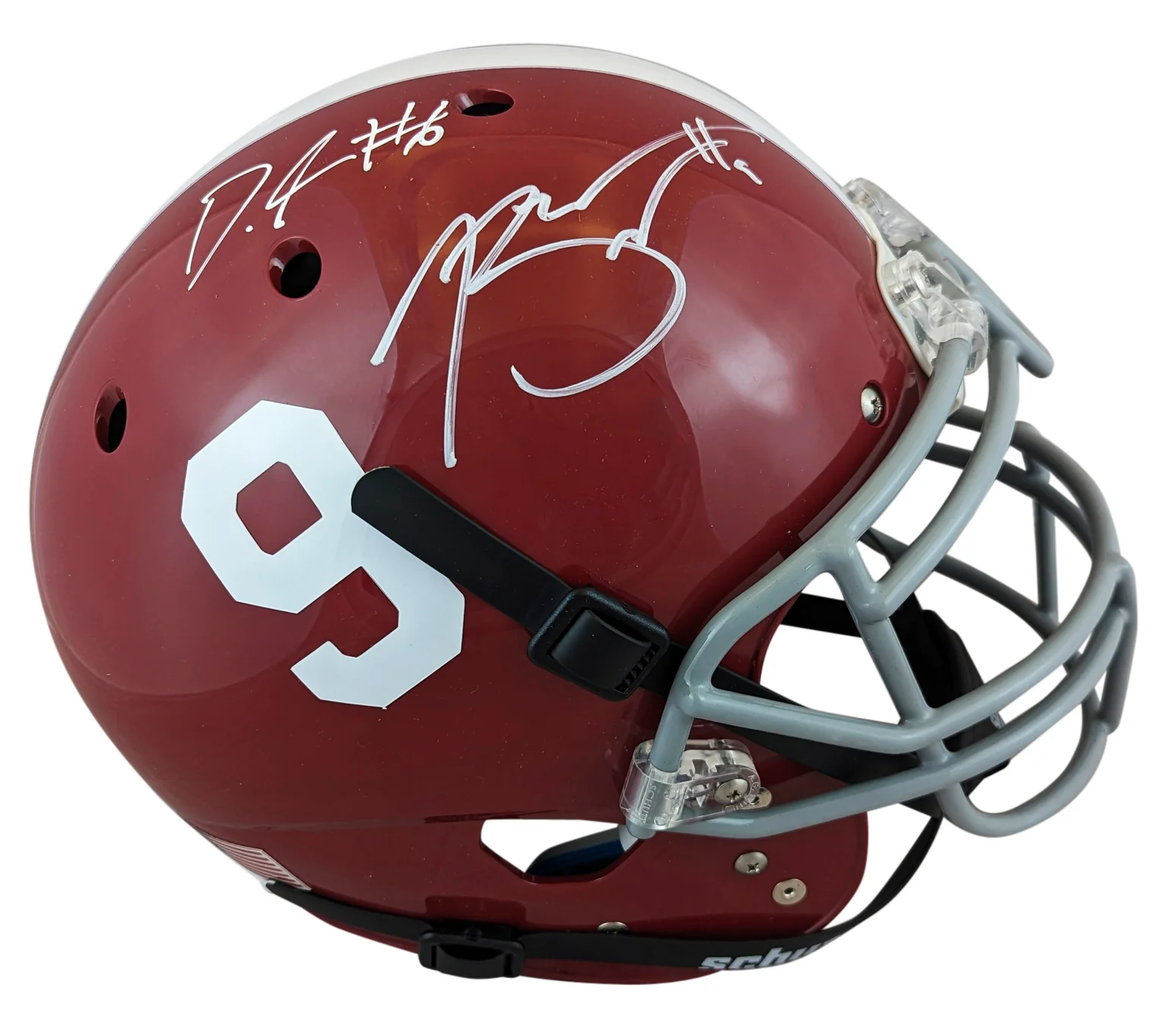 Alabama Bryce Young & DeVonta Smith Signed Schutt F/S Proline Helmet W/ Case BAS - Image 3